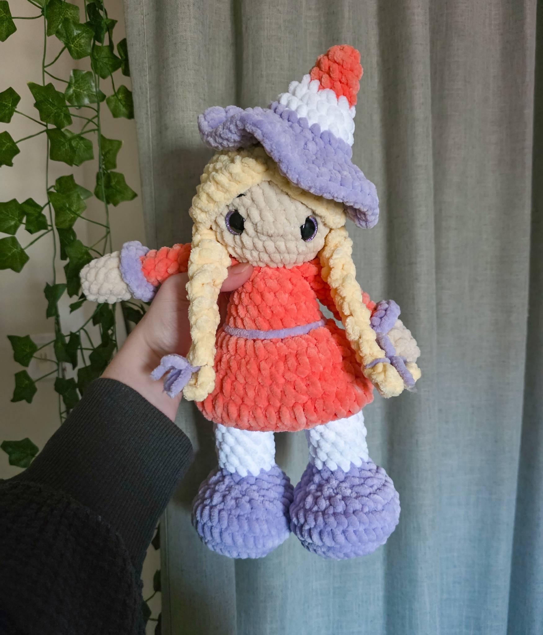 alice the witch | crochet witch pattern, amigurumi witch pattern, Halloween crochet pattern , crochet pattern, amigurumi pattern, low sew thumbnail 2
