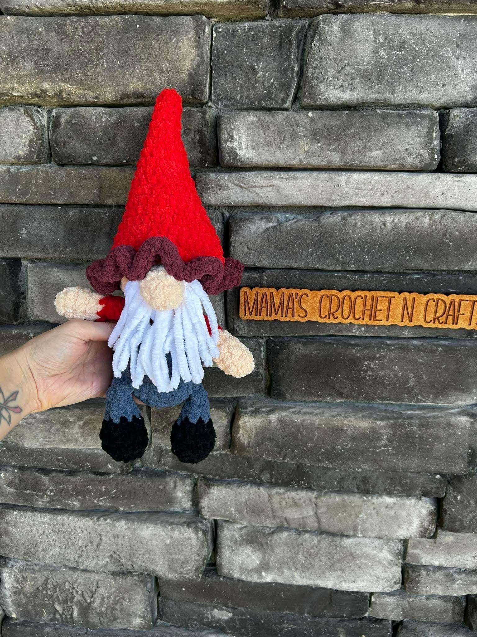 pip the gnome | crochet gnome pattern, low sew, crochet pattern, cottagecore, crochet chunky yarn pattern, plush crochet, amigurumi gnome thumbnail 8