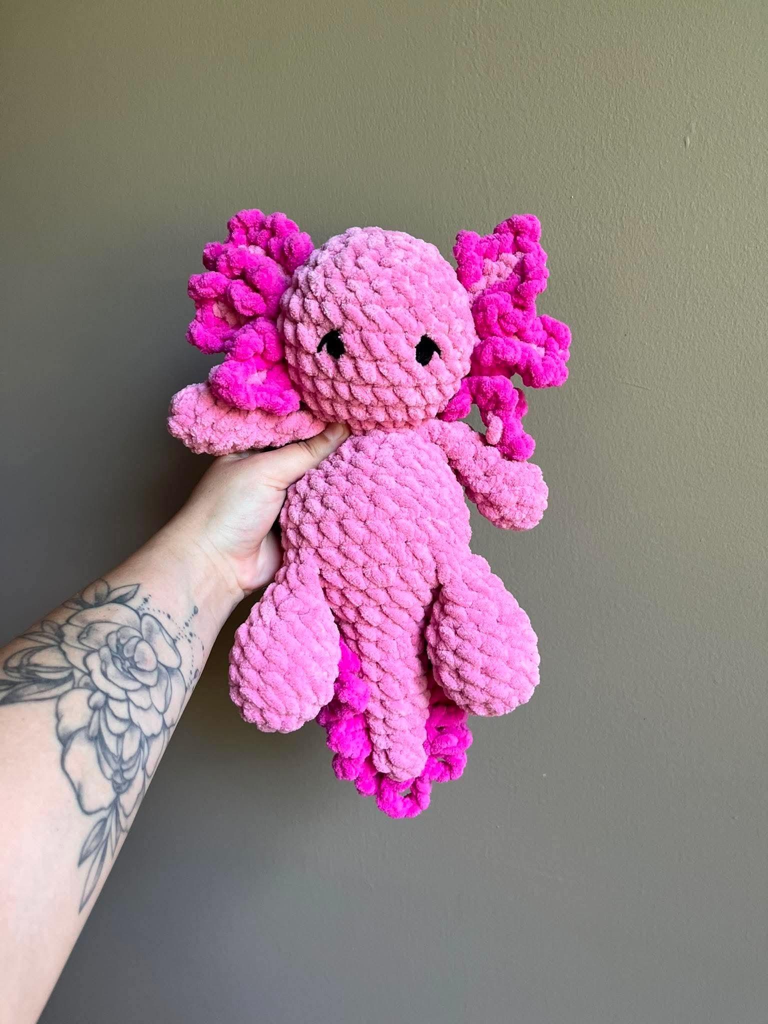 peach the axoltol | crochet Axoltol pattern, low sew, crochet pattern, axoltol, crochet chunky yarn pattern, plush crochet thumbnail 5