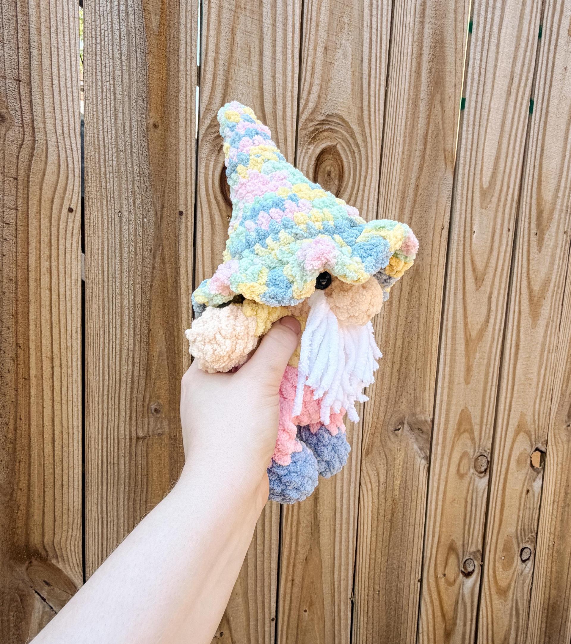 pip the gnome | crochet gnome pattern, low sew, crochet pattern, cottagecore, crochet chunky yarn pattern, plush crochet, amigurumi gnome thumbnail 7