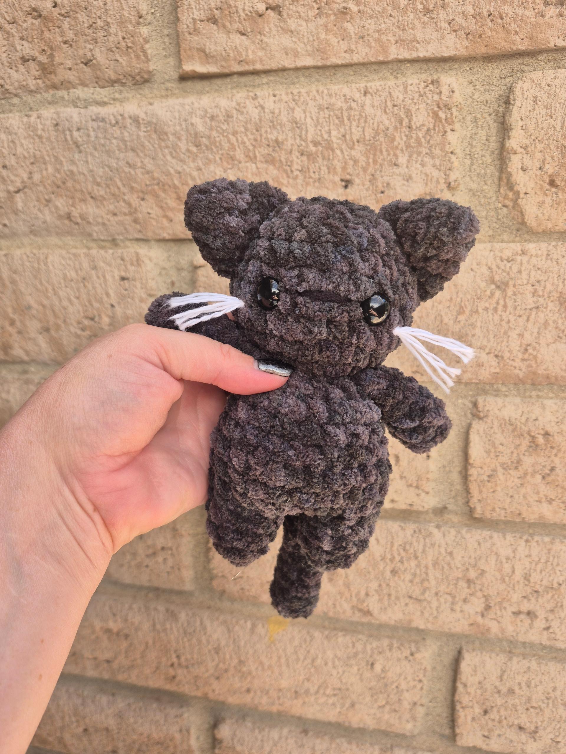 itty belly boo kitty- crochet cat pattern, Halloween amigurumi, low sew, black cat, crochet pattern thumbnail 2