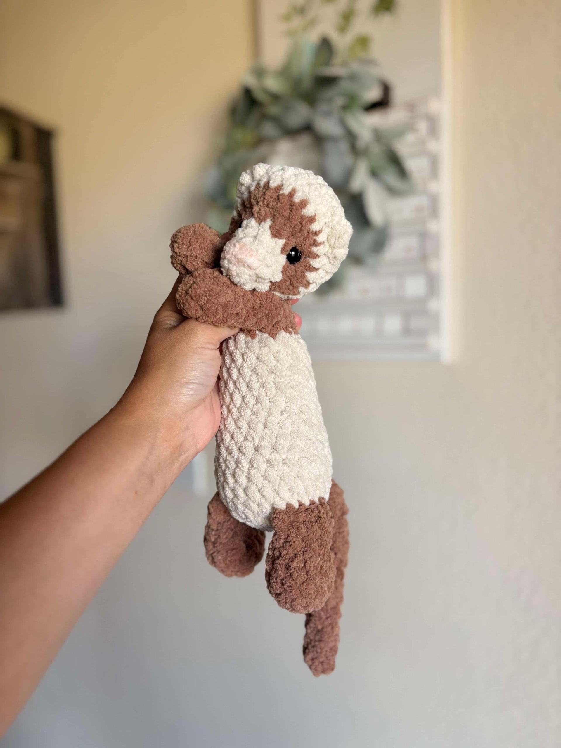 tuna the ferret | amigurumi ferret pattern, low sew, crochet pattern, crochet ferret pattern, crochet pet, pattern, pdf, amigurumi thumbnail 3