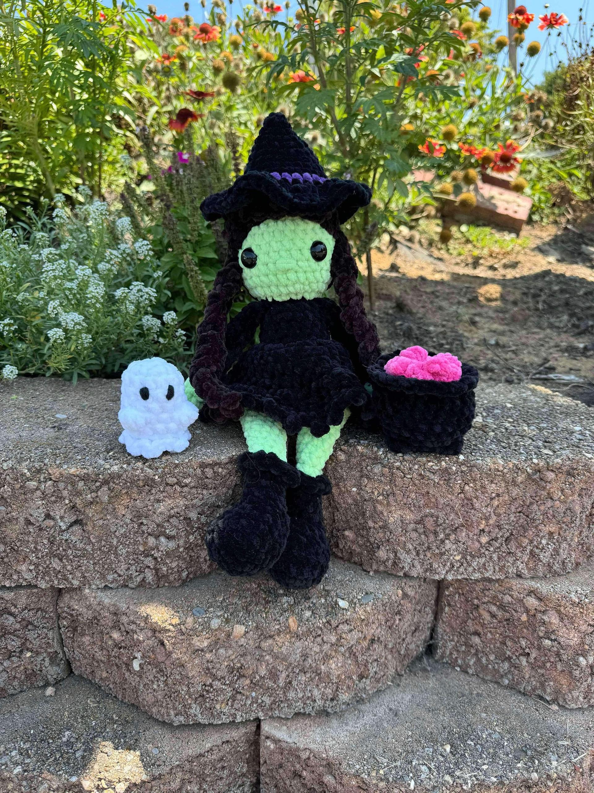 Willow witch pattern- Halloween crochet, Halloween amigurumi, witch amigurumi, witch doll crochet, Halloween doll croch thumbnail 6