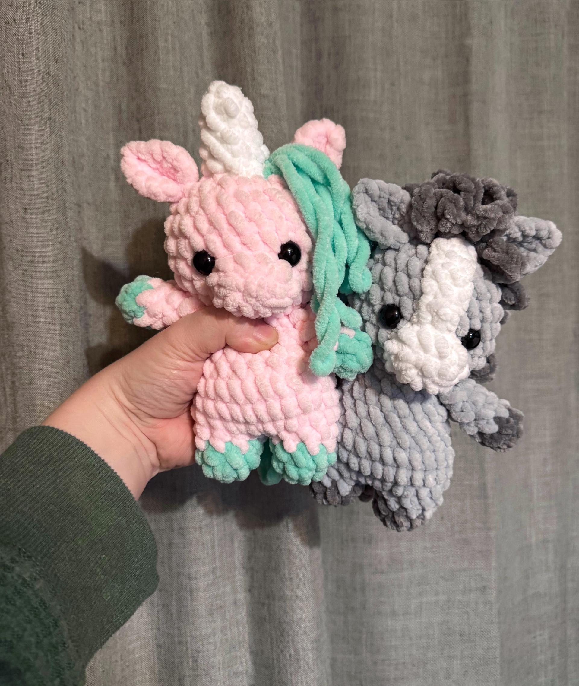 Itty belly unicorn & horse- horse crochet pattern, unicorn crochet pattern, unicorn amigurumi, horse amigurumi, crochet thumbnail 8