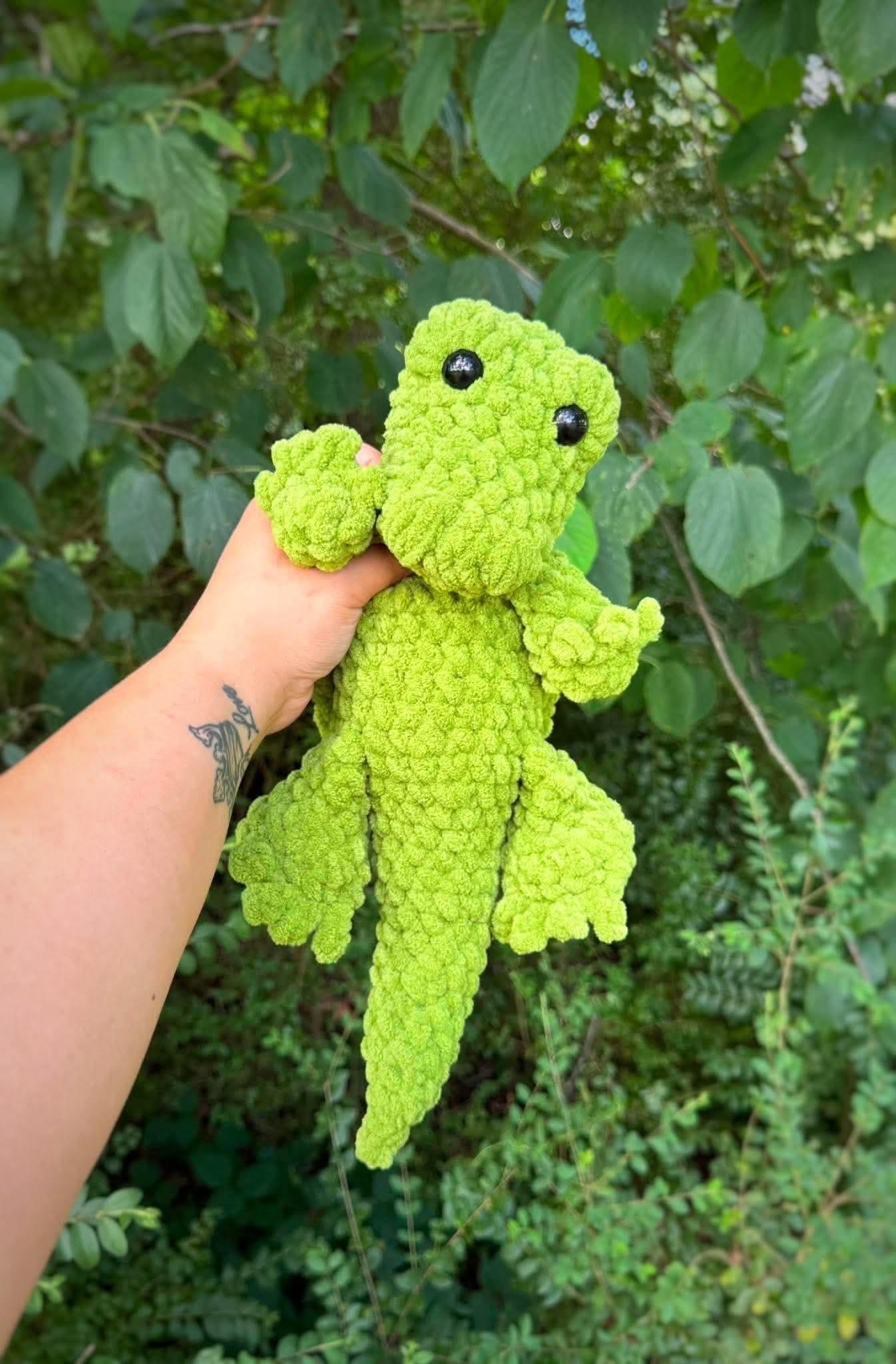 gus the alligator | crochet alligator pattern, no sew, crochet pattern, swamp, crochet chunky yarn pattern, plush crochet thumbnail 8