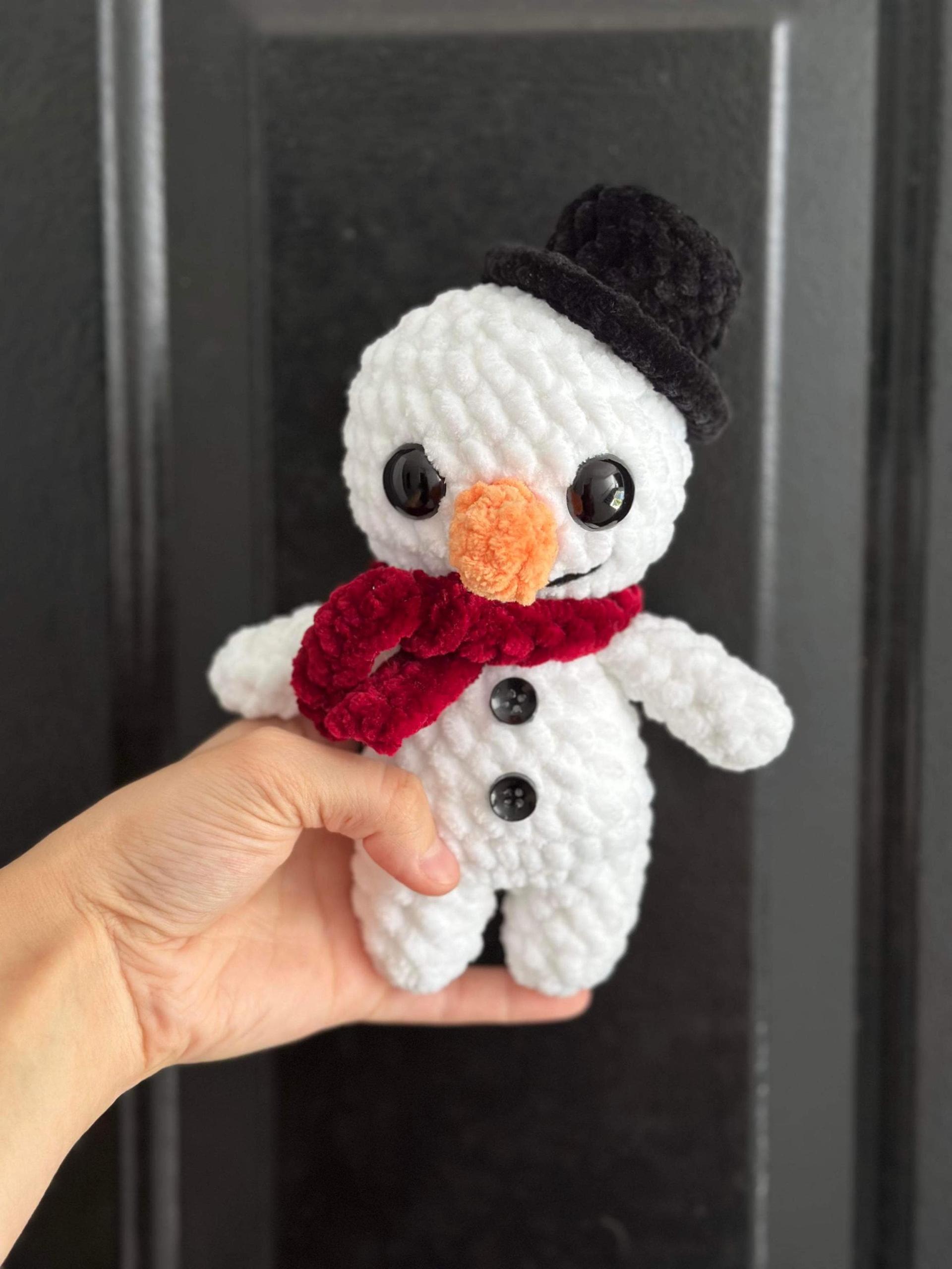 Crochet snowman pattern- low sew crochet pattern, Christmas pattern, amigurumi pattern, crochet pattern thumbnail 5