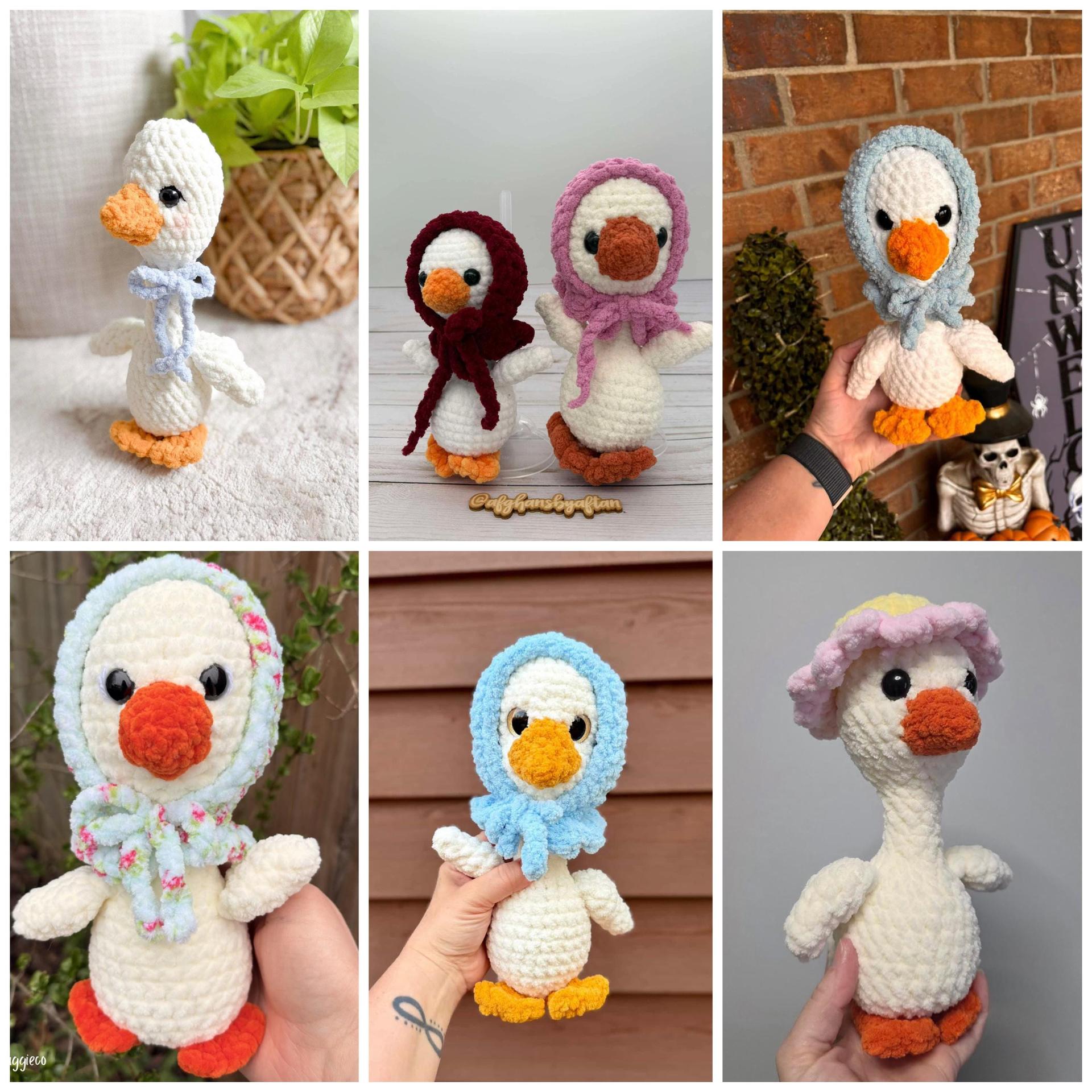 dottie the goose- low sew crochet pattern, amigurumi goose crochet pattern, goose pattern, porch goose, crochet, amigurumi, spring crochet thumbnail 10