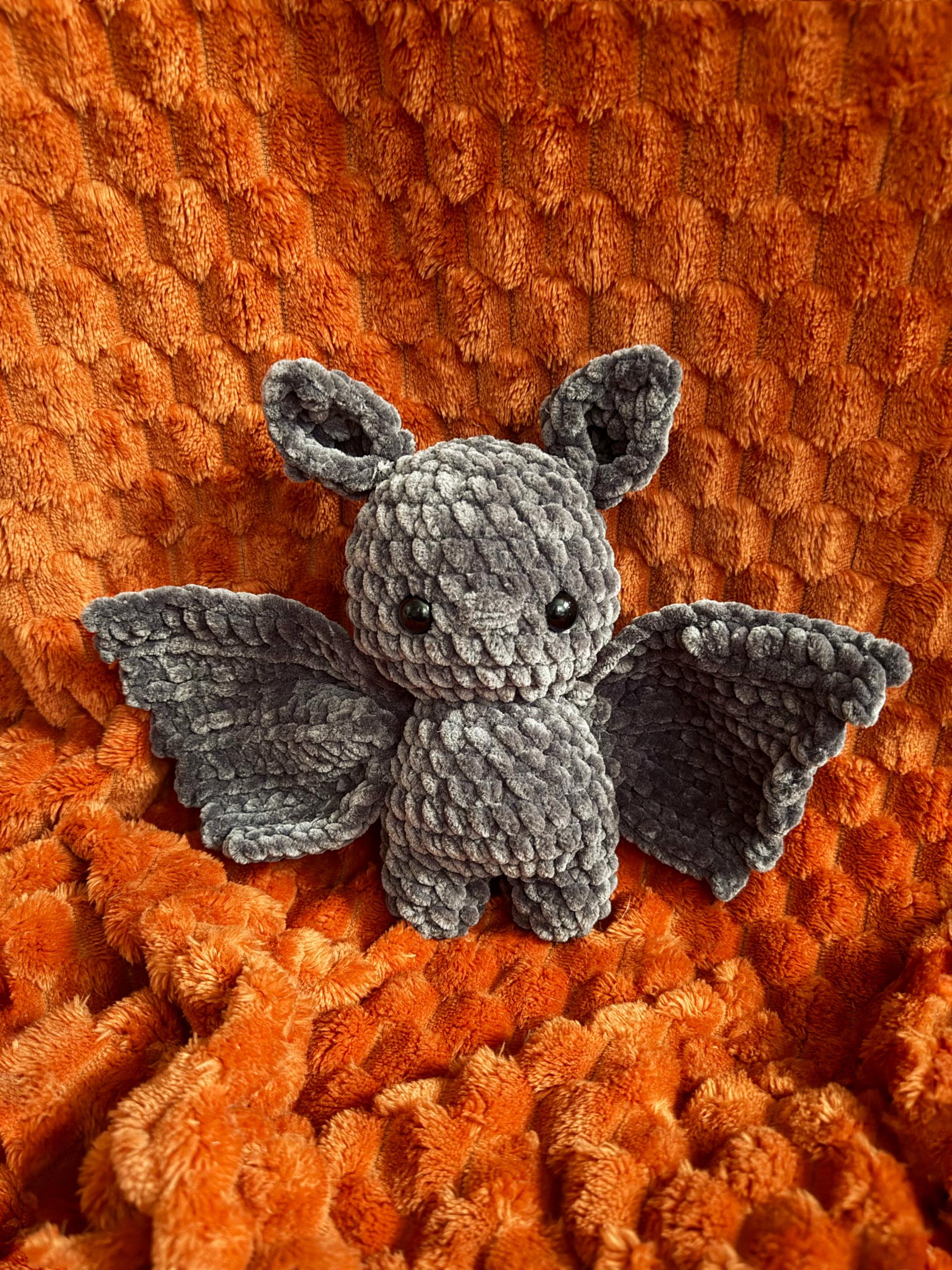 itty belly echo the bat- crochet pattern, Halloween amigurumi, low sew, bat crochet pattern thumbnail 2