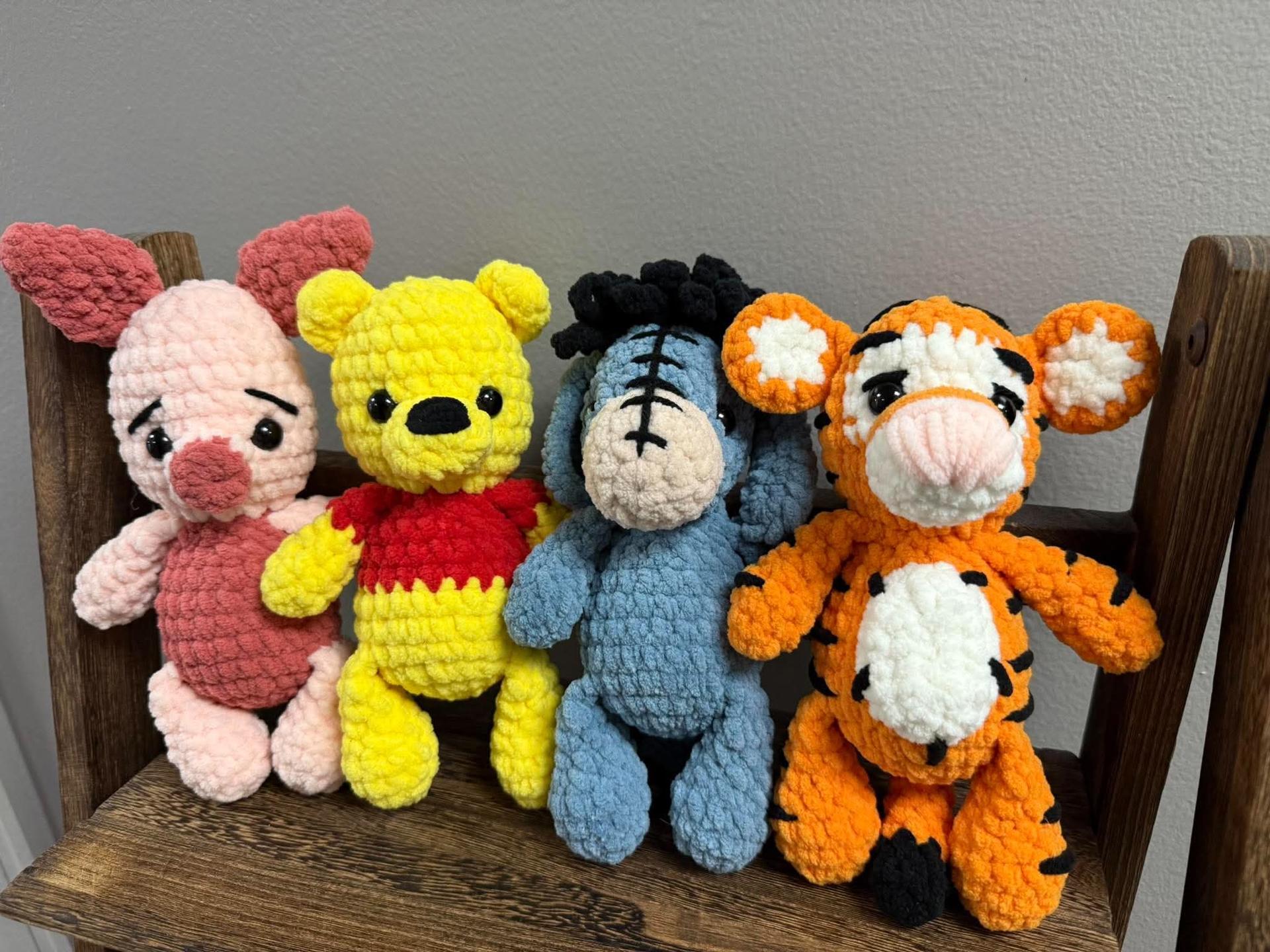 Bundle of 4- pooh, piglet, tigger and eeyore.