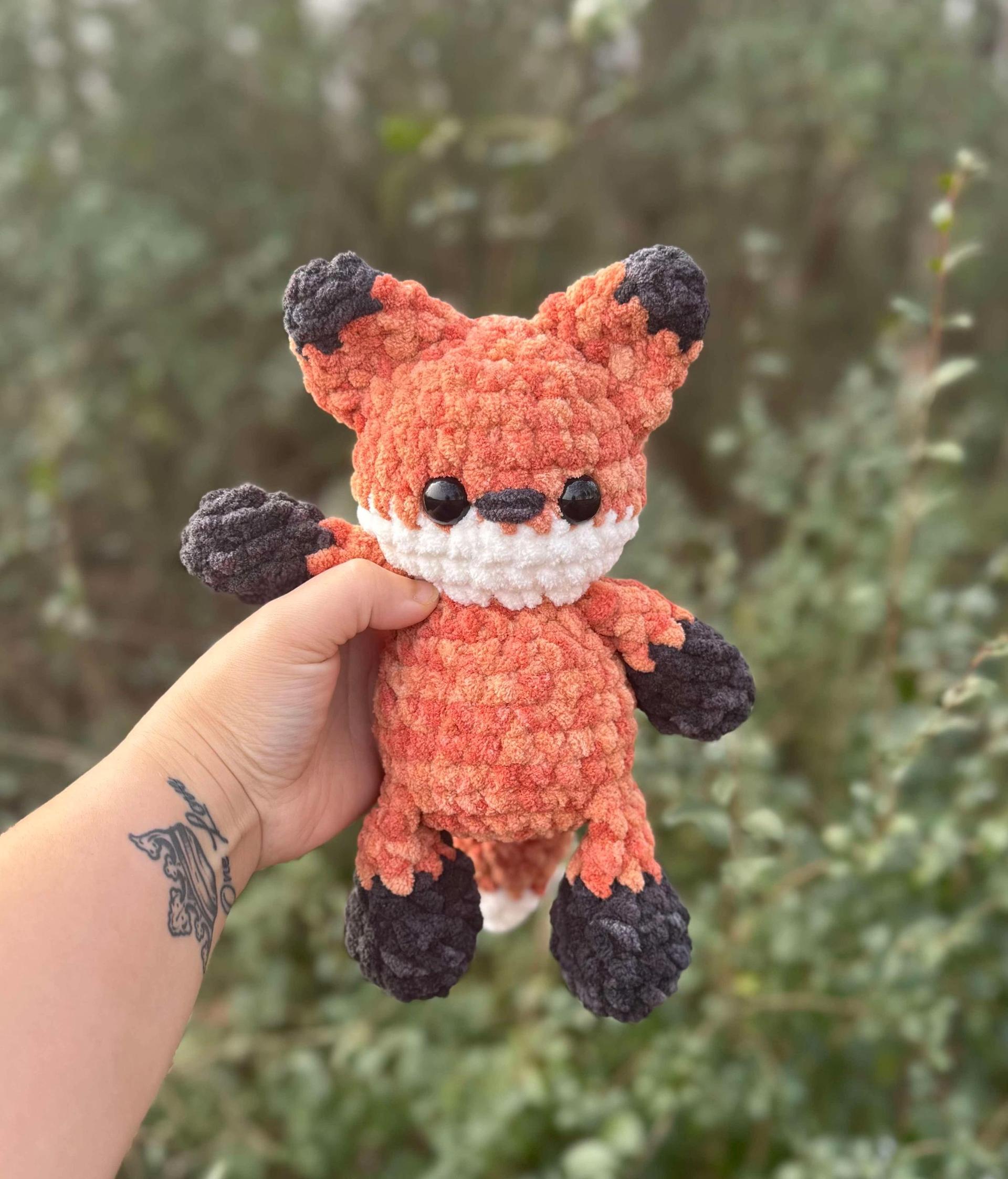 todd the fox | crochet fox pattern, low sew, crochet pattern, woodland, crochet chunky yarn pattern, plush crochet, fox thumbnail 4