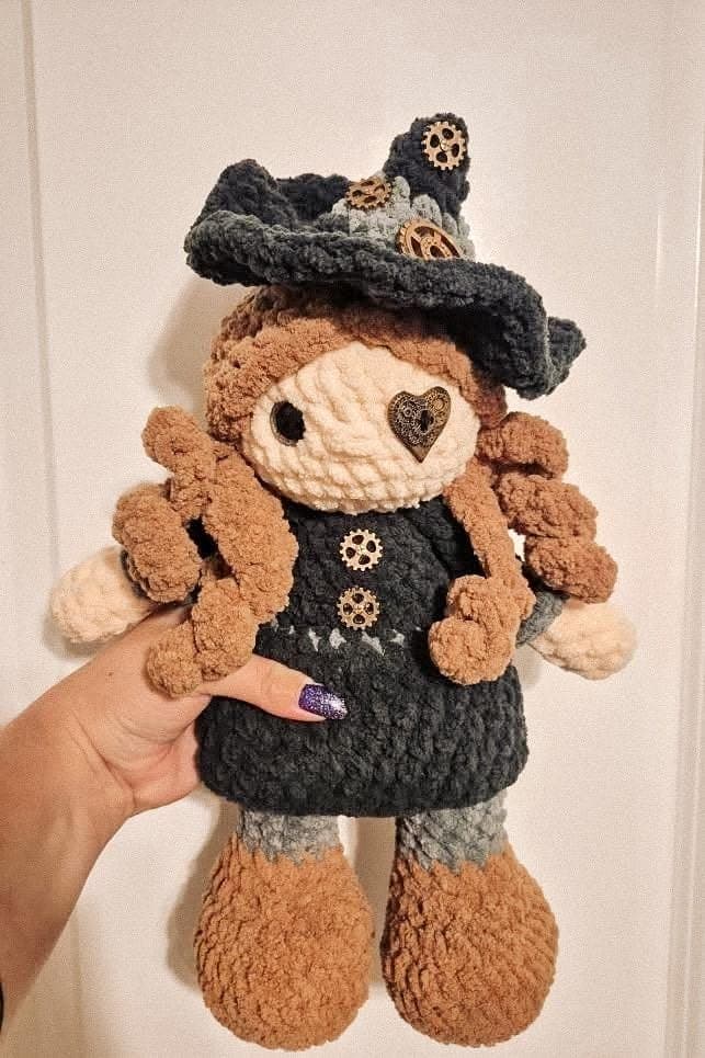 alice the witch | crochet witch pattern, amigurumi witch pattern, Halloween crochet pattern , crochet pattern, amigurumi pattern, low sew thumbnail 10