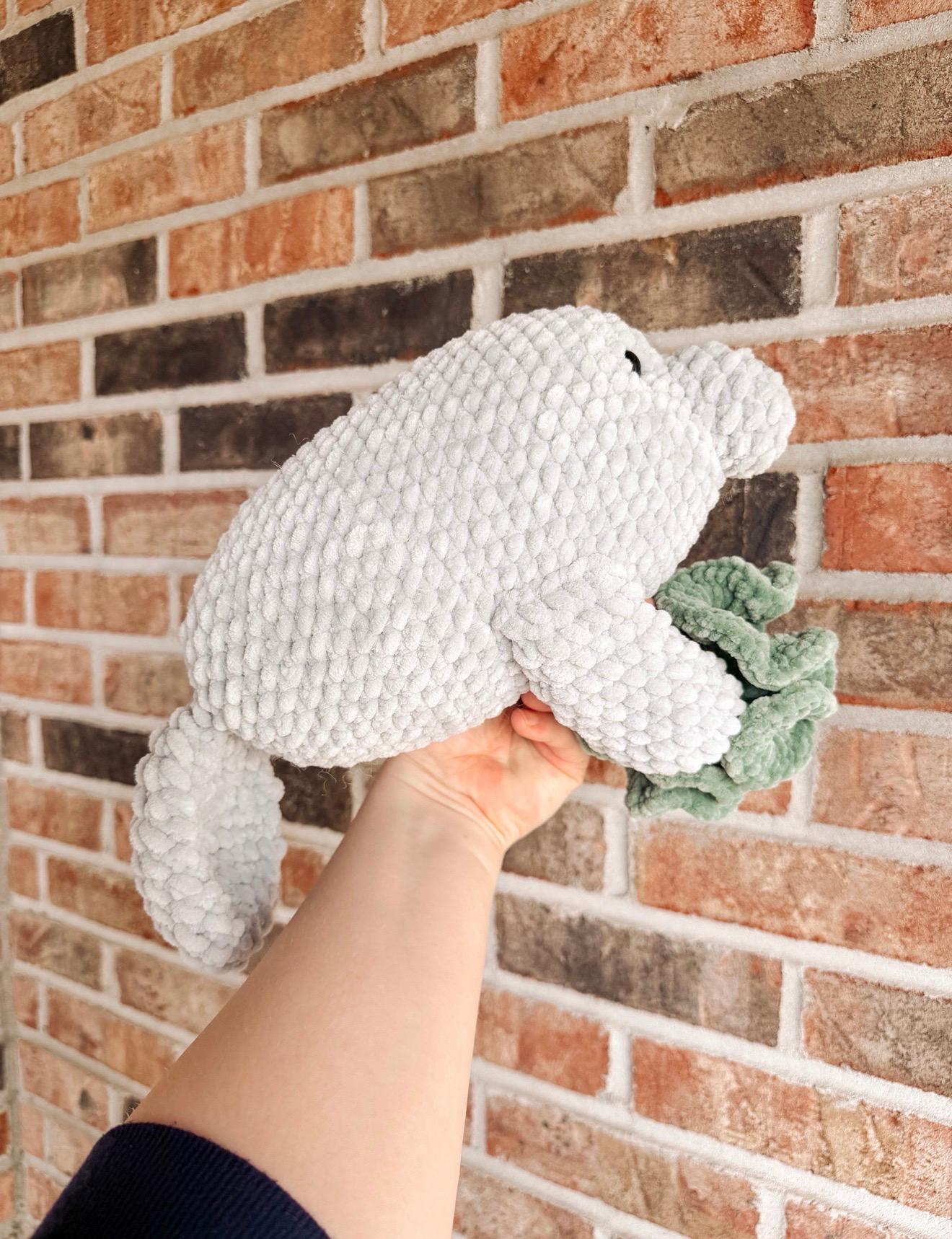 Grace the Manatee- crochet pattern, sea creature amigurumi, manatee crochet pattern