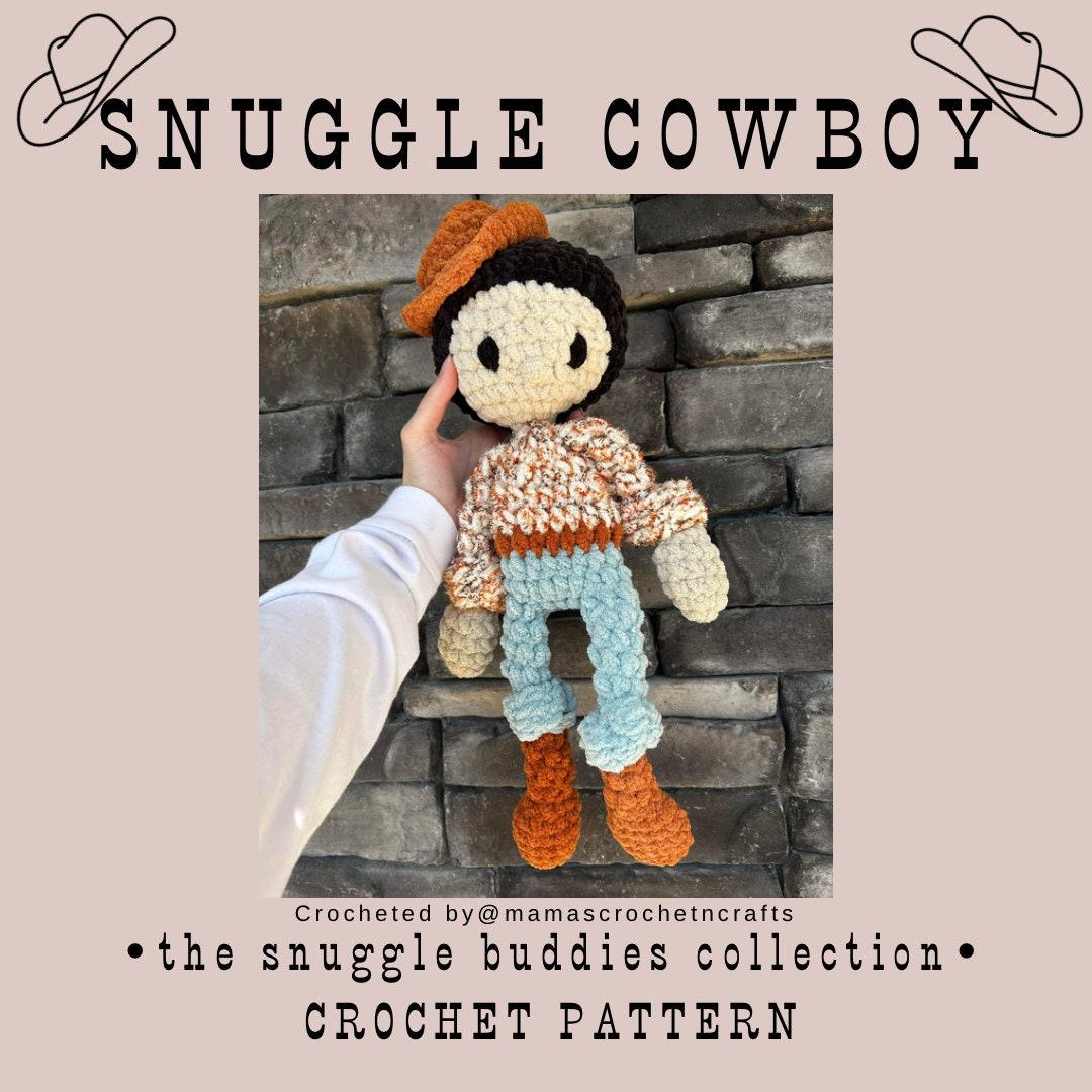 Cowboy Snuggle Buddy- crochet lovey pattern, crochet snuggler pattern, western crochet pattern, cowboy crochet pattern, thumbnail 2