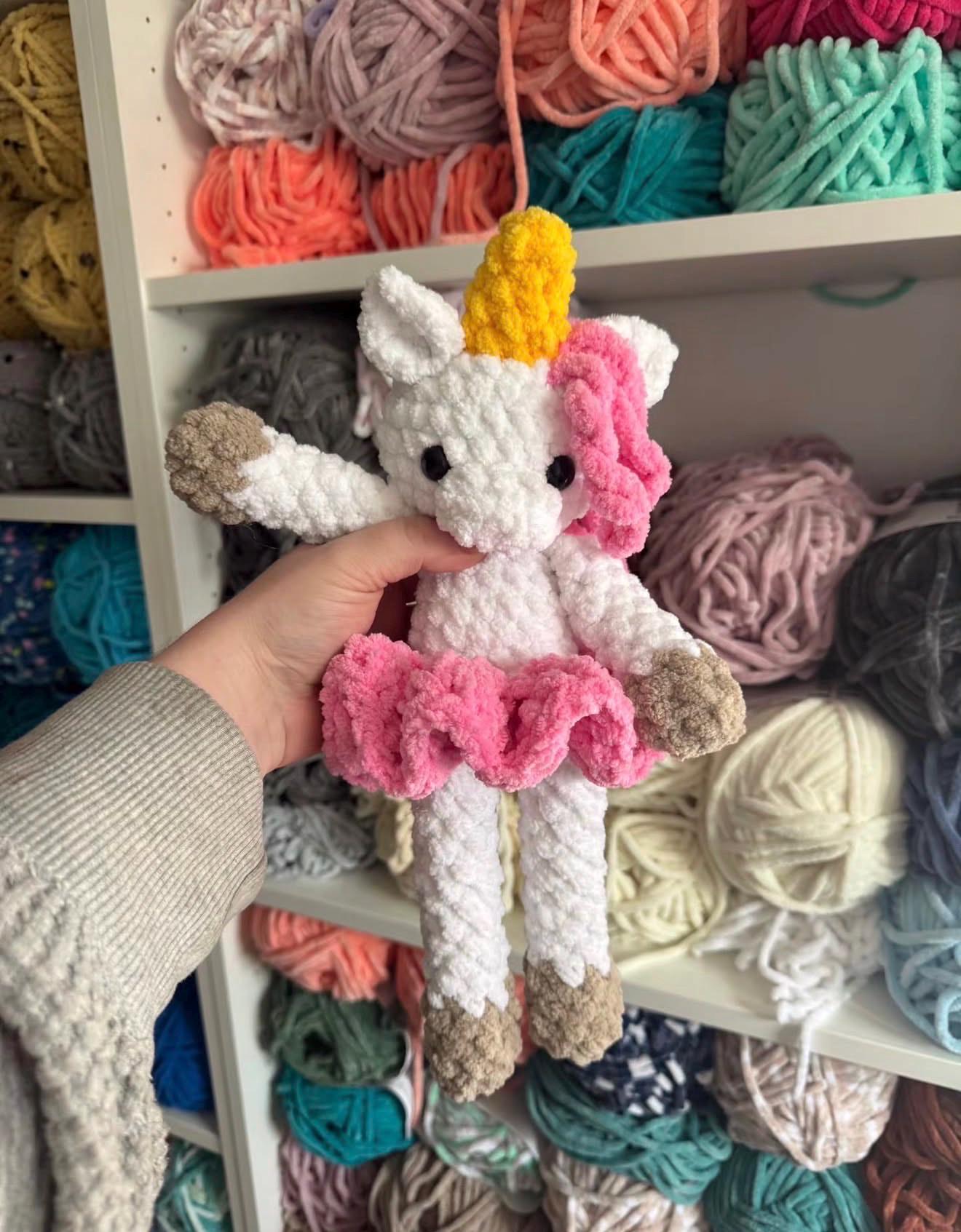 classic unicorn | crochet unicorn pattern, amigurumi unicorn pattern, removable clothes crochet, crochet pattern, amigurumi pattern, low sew thumbnail 2