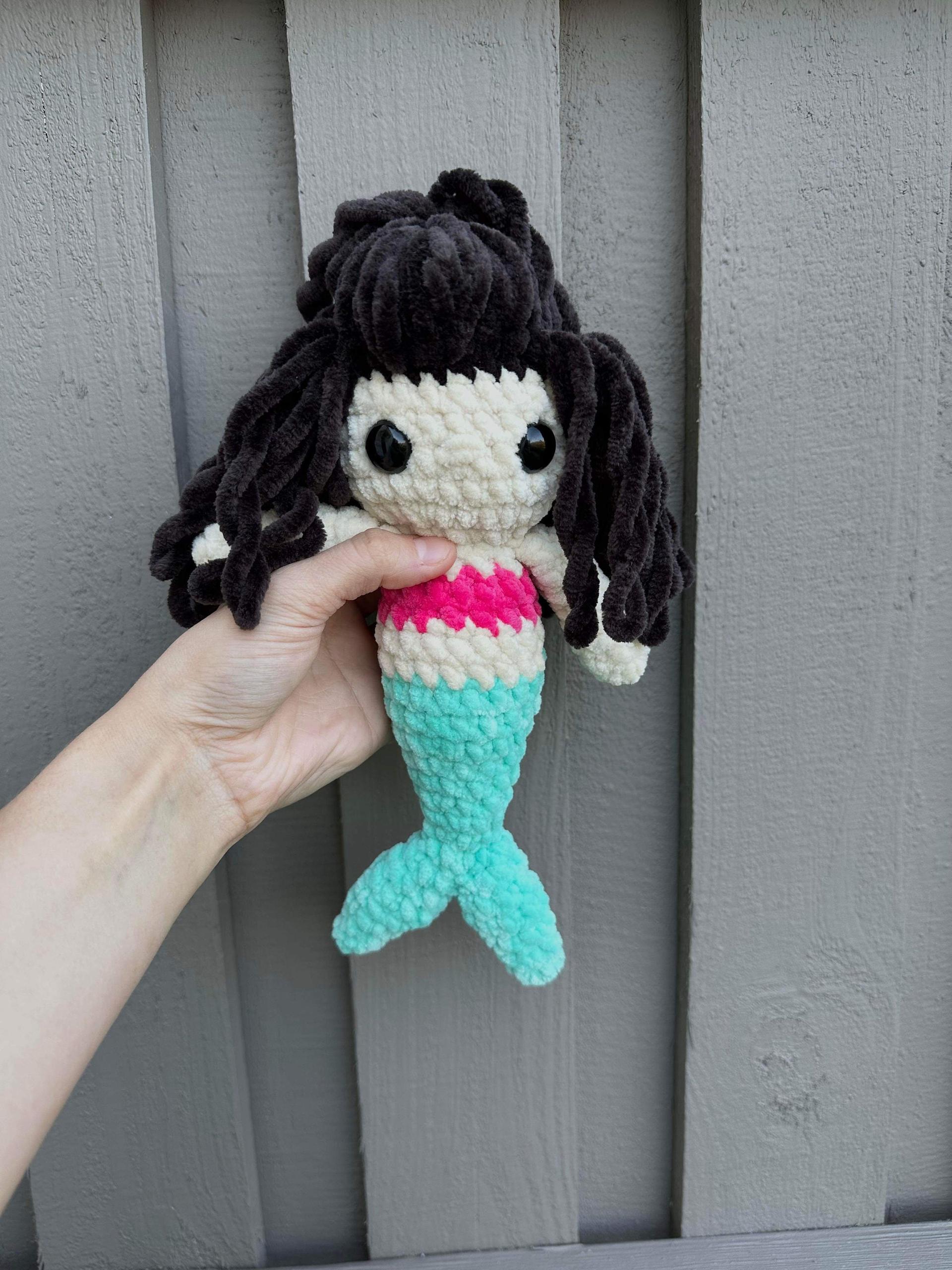 Baby mermaid crochet pattern- mermaid crochet pattern, amigurumi mermaid, crochet pattern, no sew crochet pattern, parfait chunky, amigurumi thumbnail 4