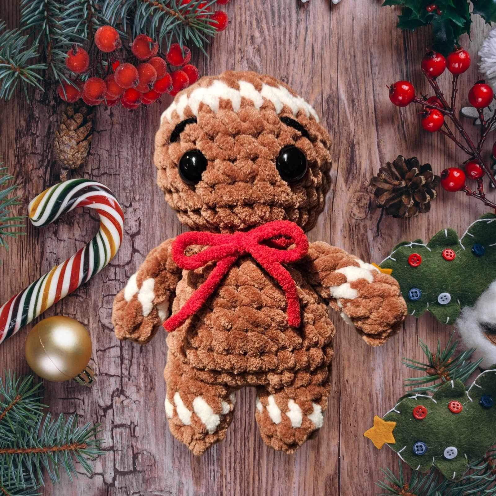 Crochet gingerbread man- crochet gingerbread, crochet pattern, Christmas pattern, crochet Christmas, amigurumi pattern, thumbnail 9
