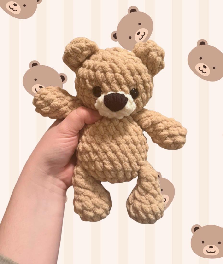 honey the bear | crochet bear pattern, low sew, crochet pattern, crochet chunky yarn pattern, plush crochet thumbnail 2