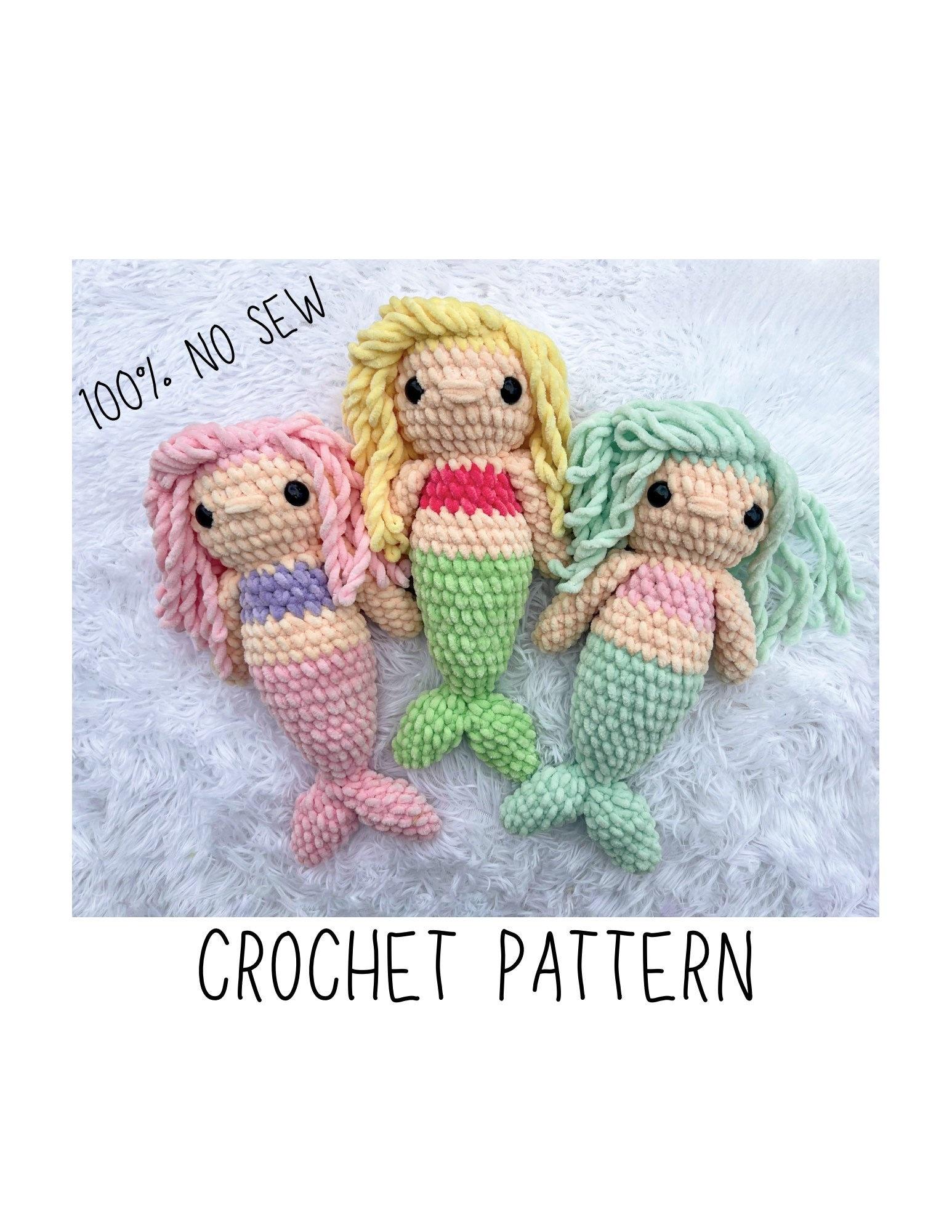 Crochet Mermaid Pattern, amigurumi mermaid, ocean crochet pattern, crochet pattern, amigurumi, no sew crochet, the little mermaid