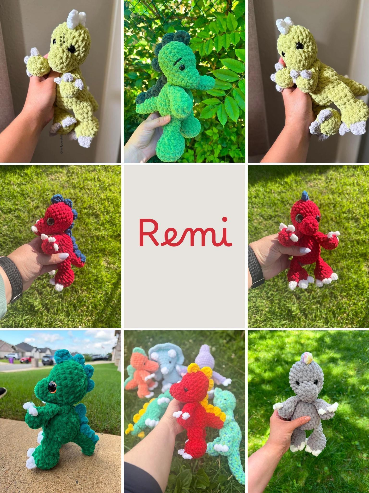 remi the t. rex | amigurumi dinosaur, low sew, crochet pattern, dinosaur pattern, tyrannosaurus rex thumbnail 10