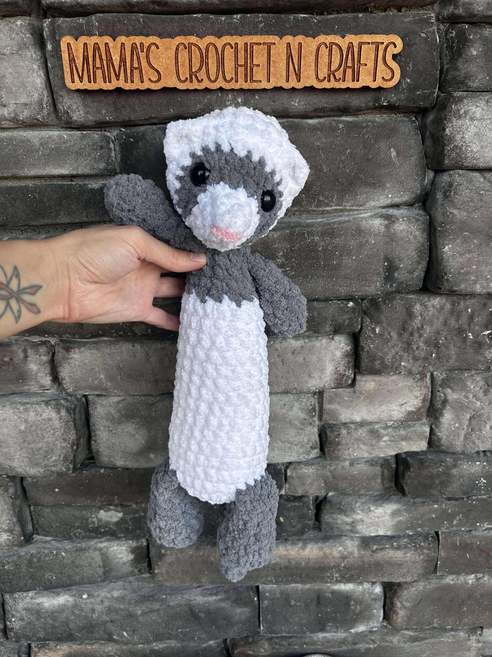 tuna the ferret | amigurumi ferret pattern, low sew, crochet pattern, crochet ferret pattern, crochet pet, pattern, pdf, amigurumi thumbnail 5