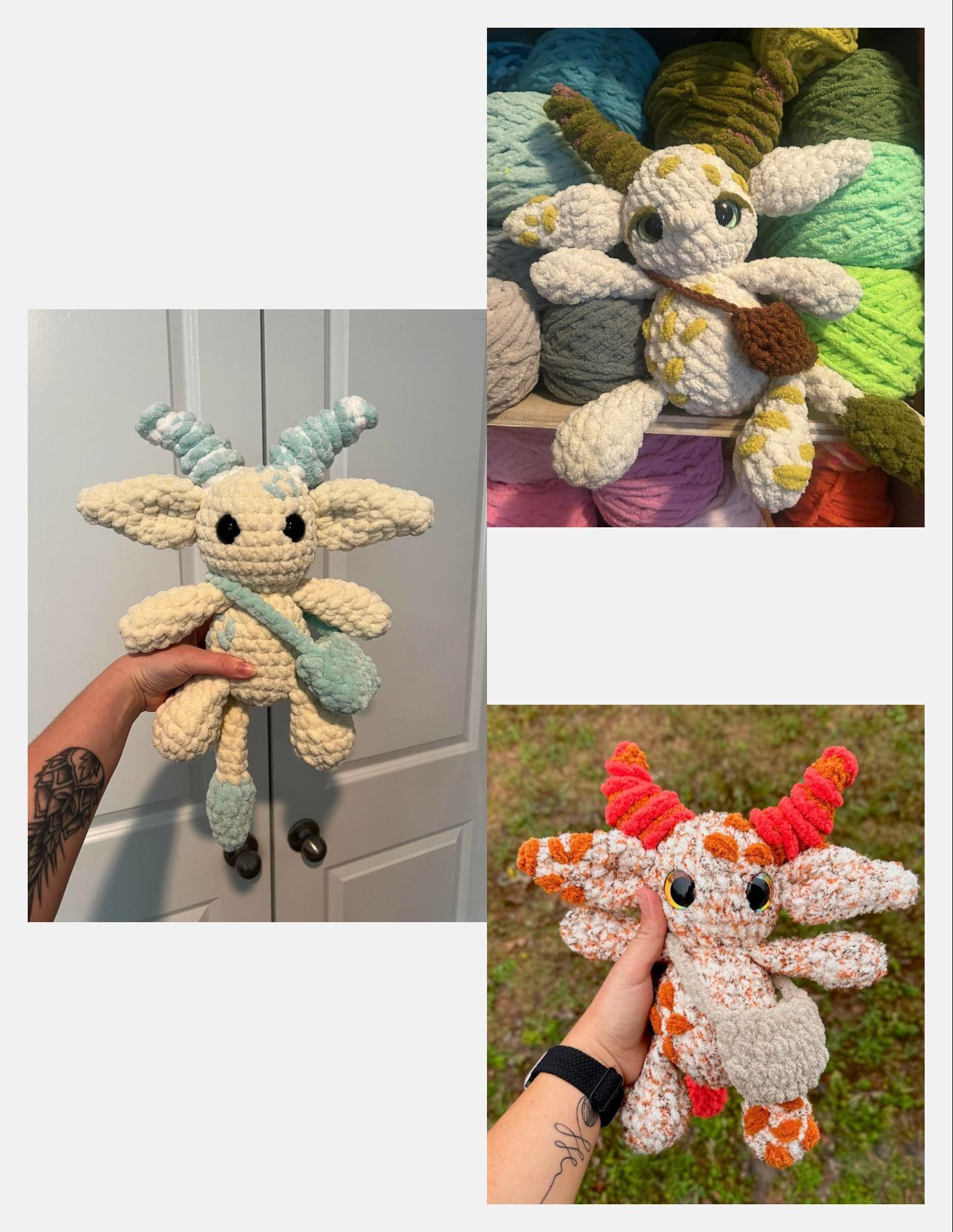 xylo the forest guardian | amigurumi pattern, low sew, crochet pattern, amigurumi, sprites, mythical, mystical thumbnail 8