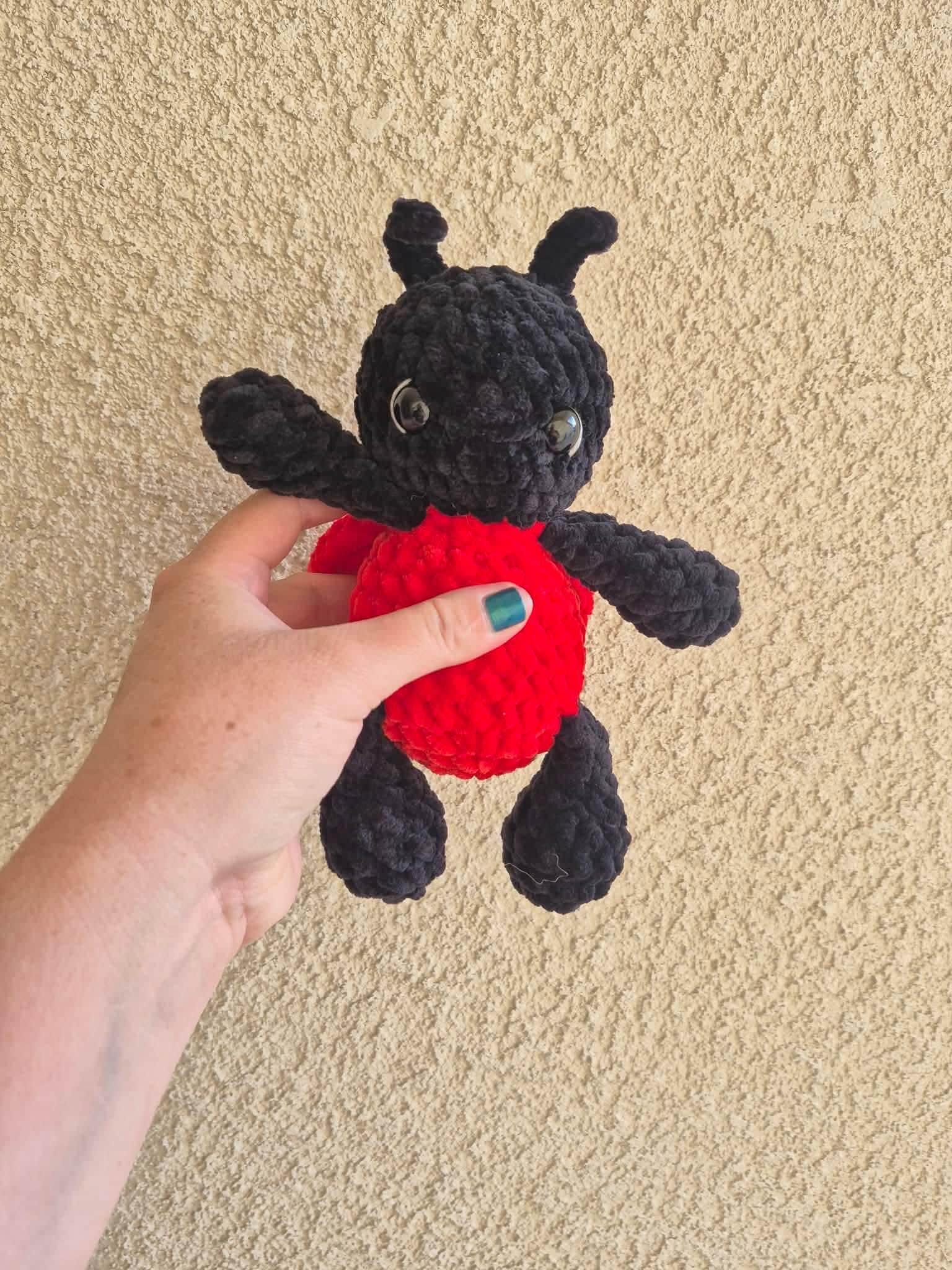 lady the ladybug | amigurumi ladybug pattern, low sew, crochet pattern, amigurumi, spring crochet pattern thumbnail 5