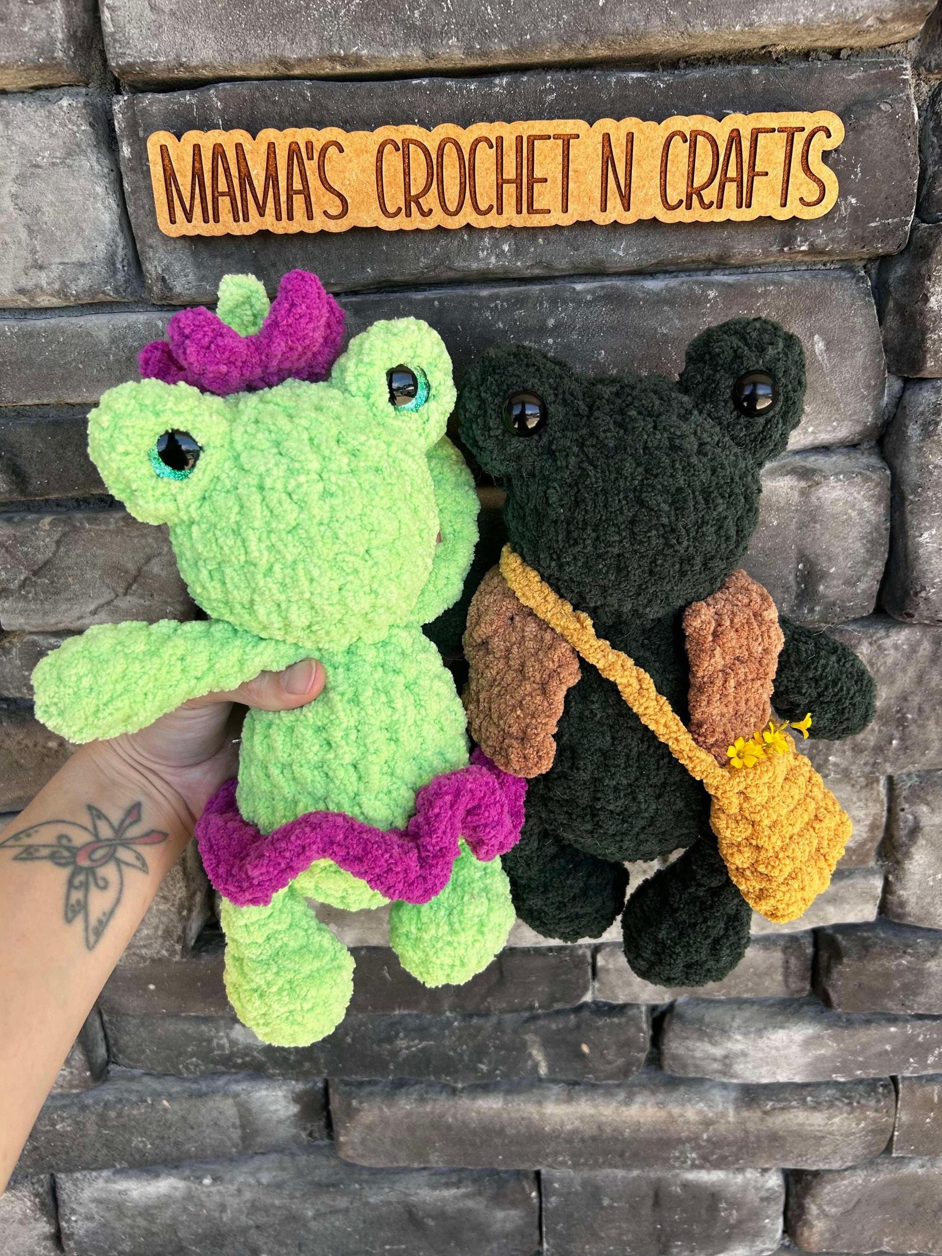 tad + lily the frog | 2-in-1, amigurumi frog pattern, low sew, crochet pattern, spring crochet, crochet chunky yarn pattern, madelinemaeco thumbnail 7
