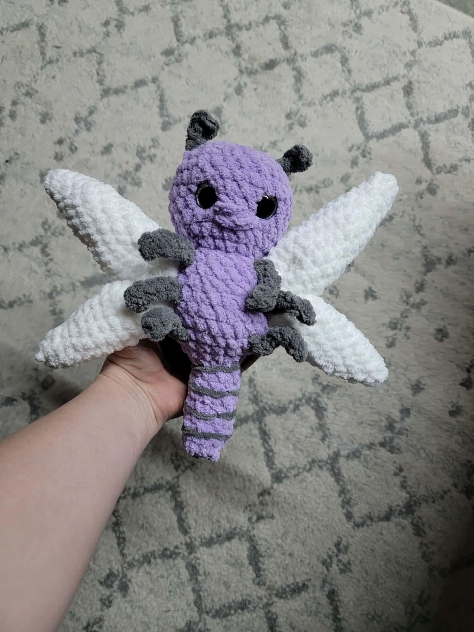 spindle the dragonfly | amigurumi dragonfly pattern, low sew, crochet pattern, amigurumi, spring crochet pattern, bug crochet pattern thumbnail 3