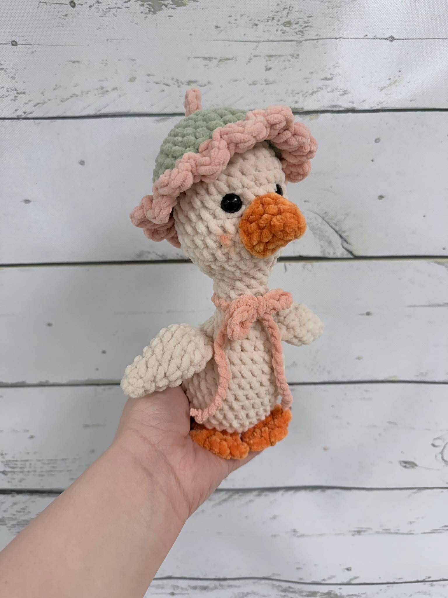 dottie the goose- low sew crochet pattern, amigurumi goose crochet pattern, goose pattern, porch goose, crochet, amigurumi, spring crochet thumbnail 3