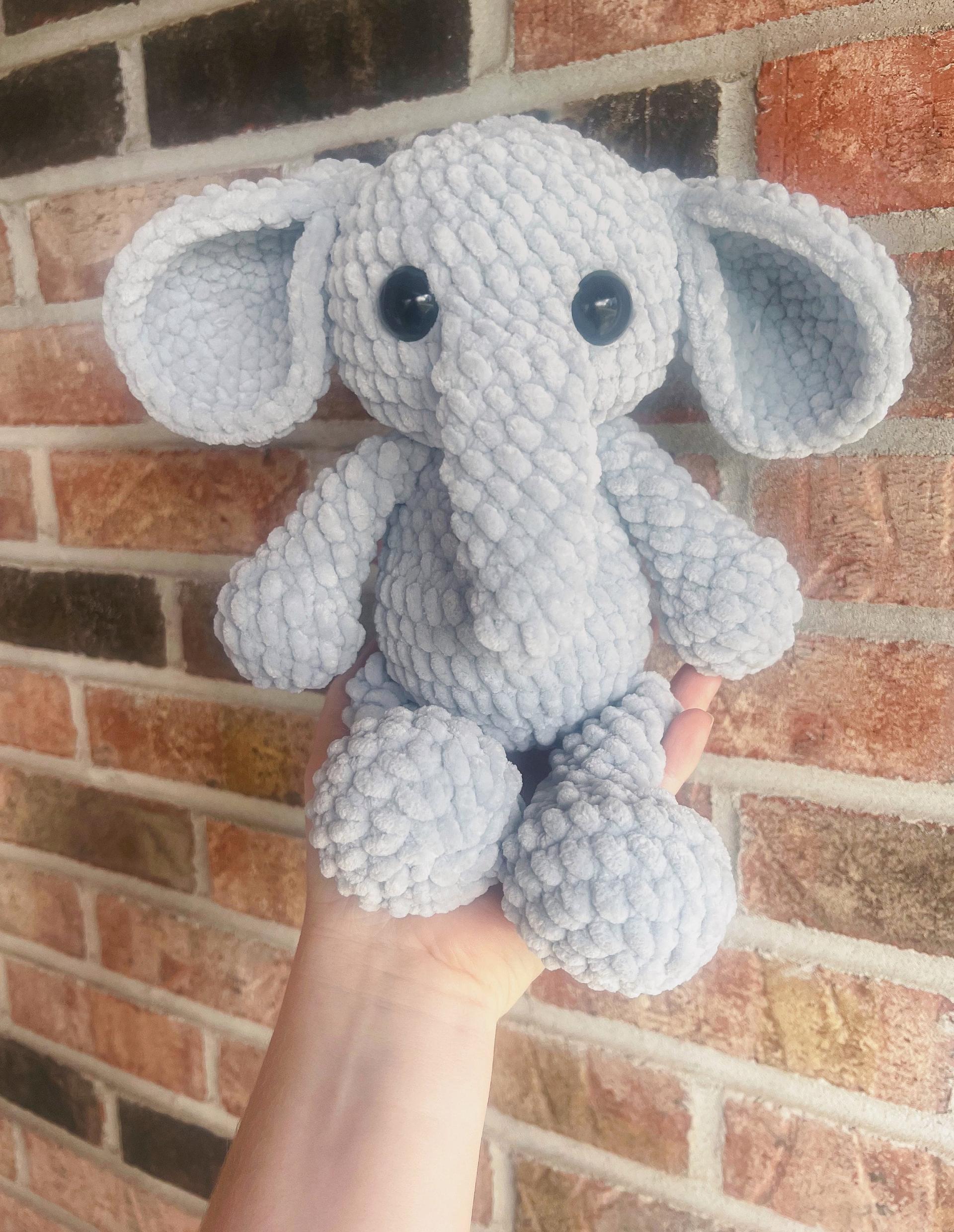 Elnora elephant pattern- elephant amigurumi, elephant crochet, elephant, elephant pattern, no sew pattern, no sew croch thumbnail 5