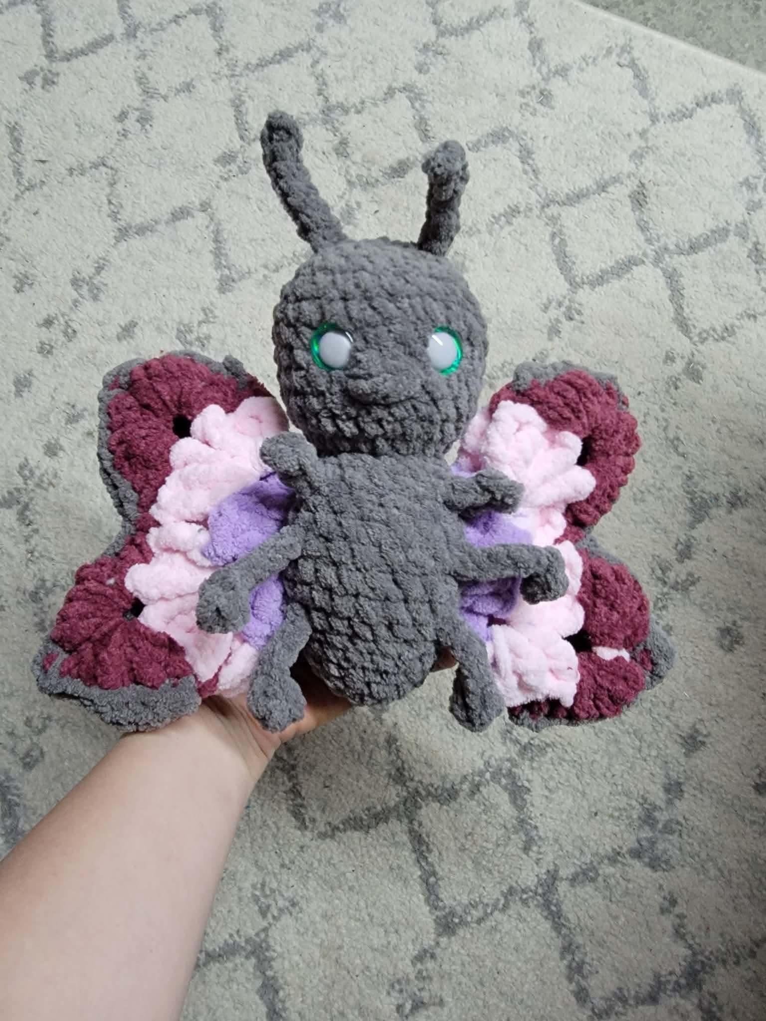 flutter the butterfly | amigurumi butterfly pattern, low sew, crochet pattern, amigurumi, spring crochet pattern thumbnail 3