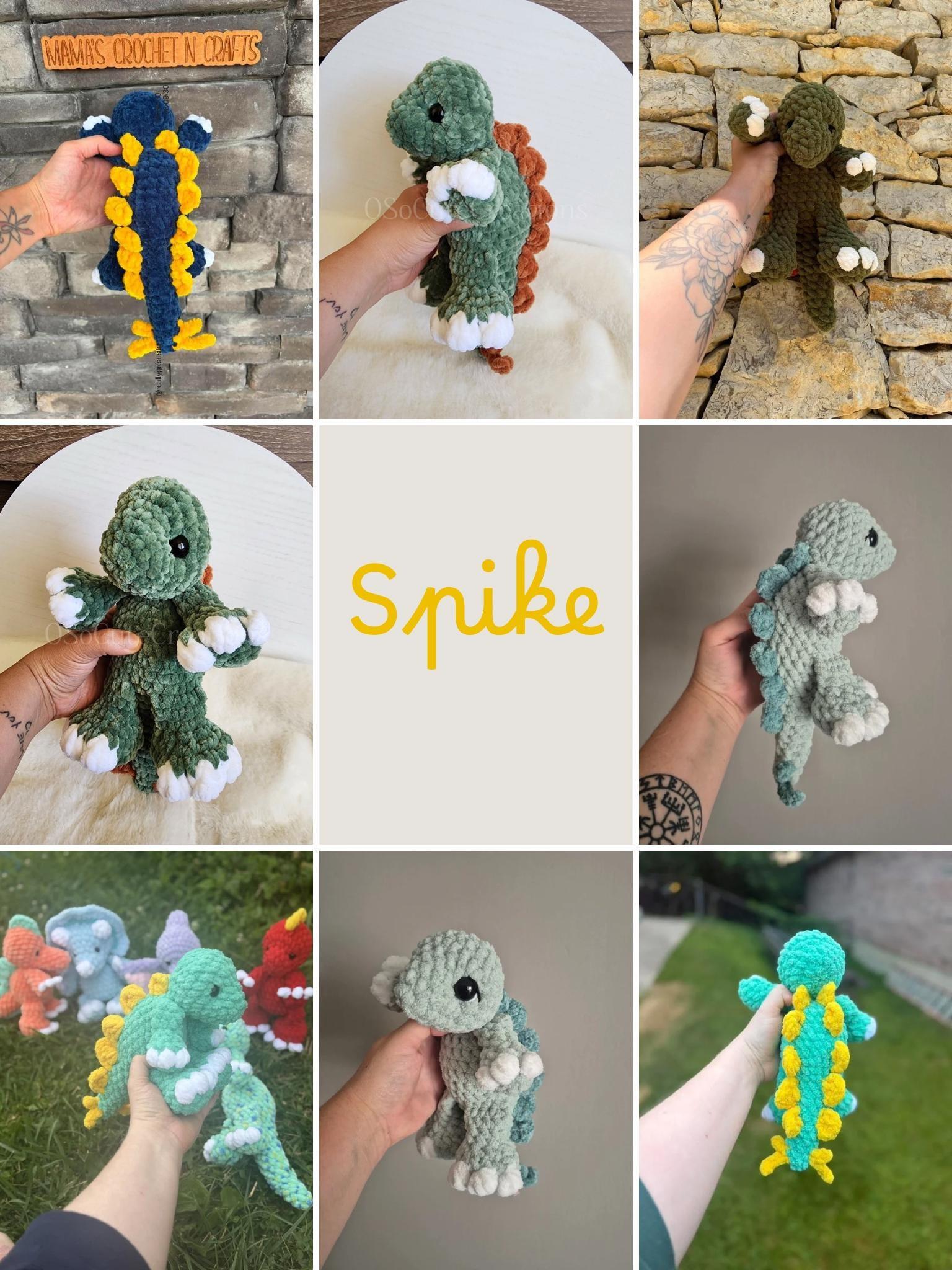 spike the stegosaurus | amigurumi dinosaur, no sew, crochet pattern, dinosaur, PDF thumbnail 9