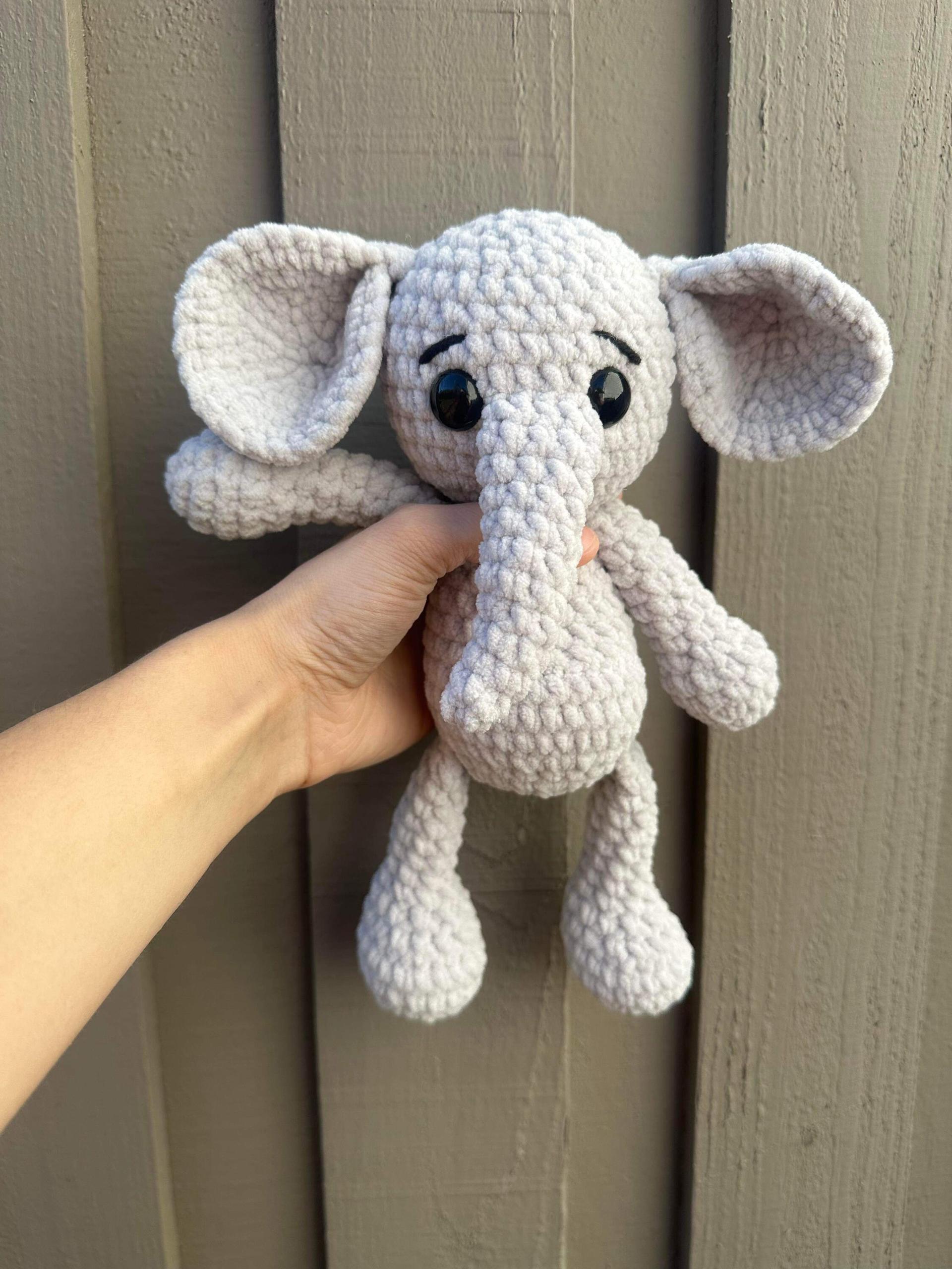 Elnora elephant pattern- elephant amigurumi, elephant crochet, elephant, elephant pattern, no sew pattern, no sew croch thumbnail 6
