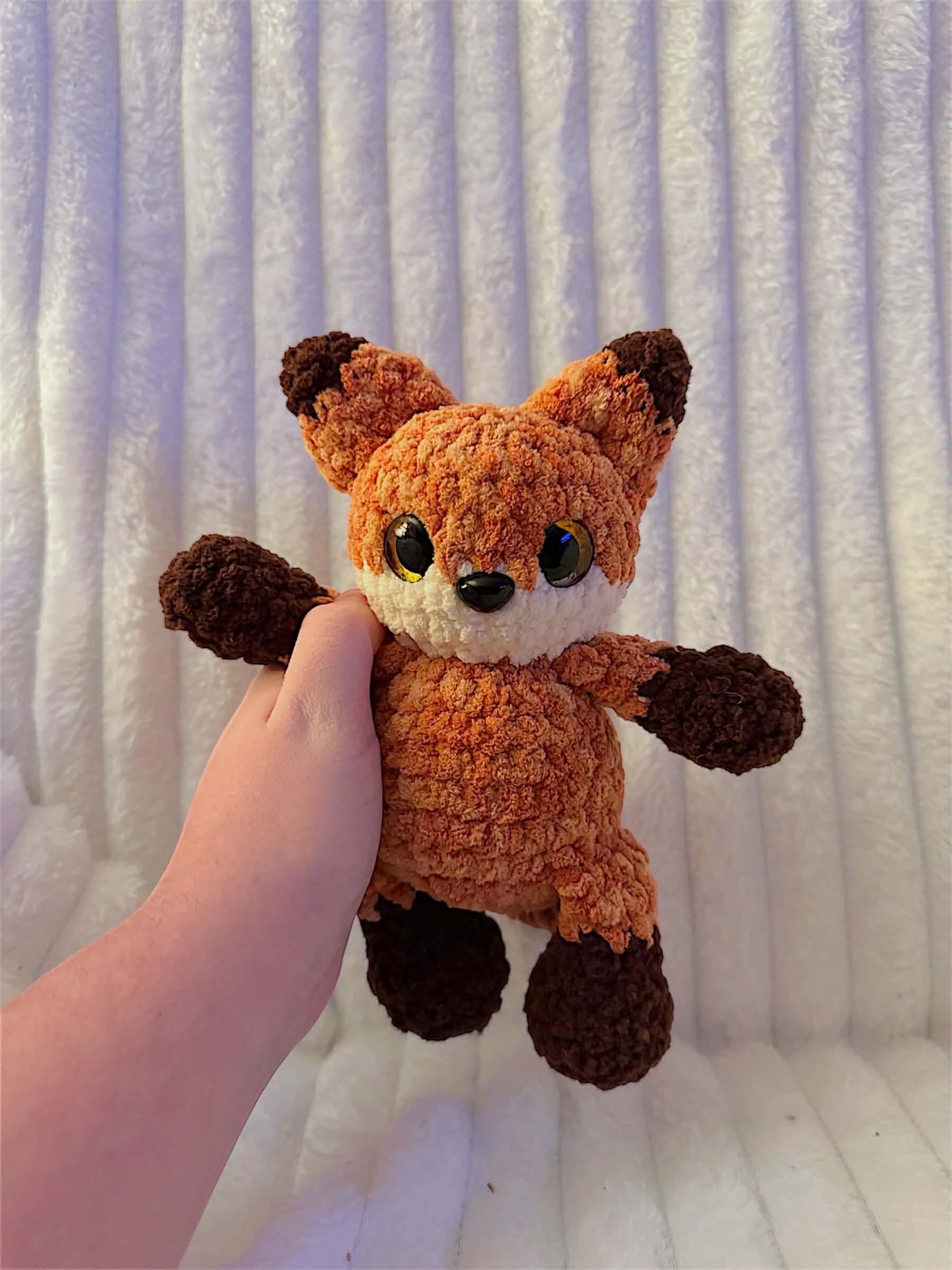 todd the fox | crochet fox pattern, low sew, crochet pattern, woodland, crochet chunky yarn pattern, plush crochet, fox thumbnail 6