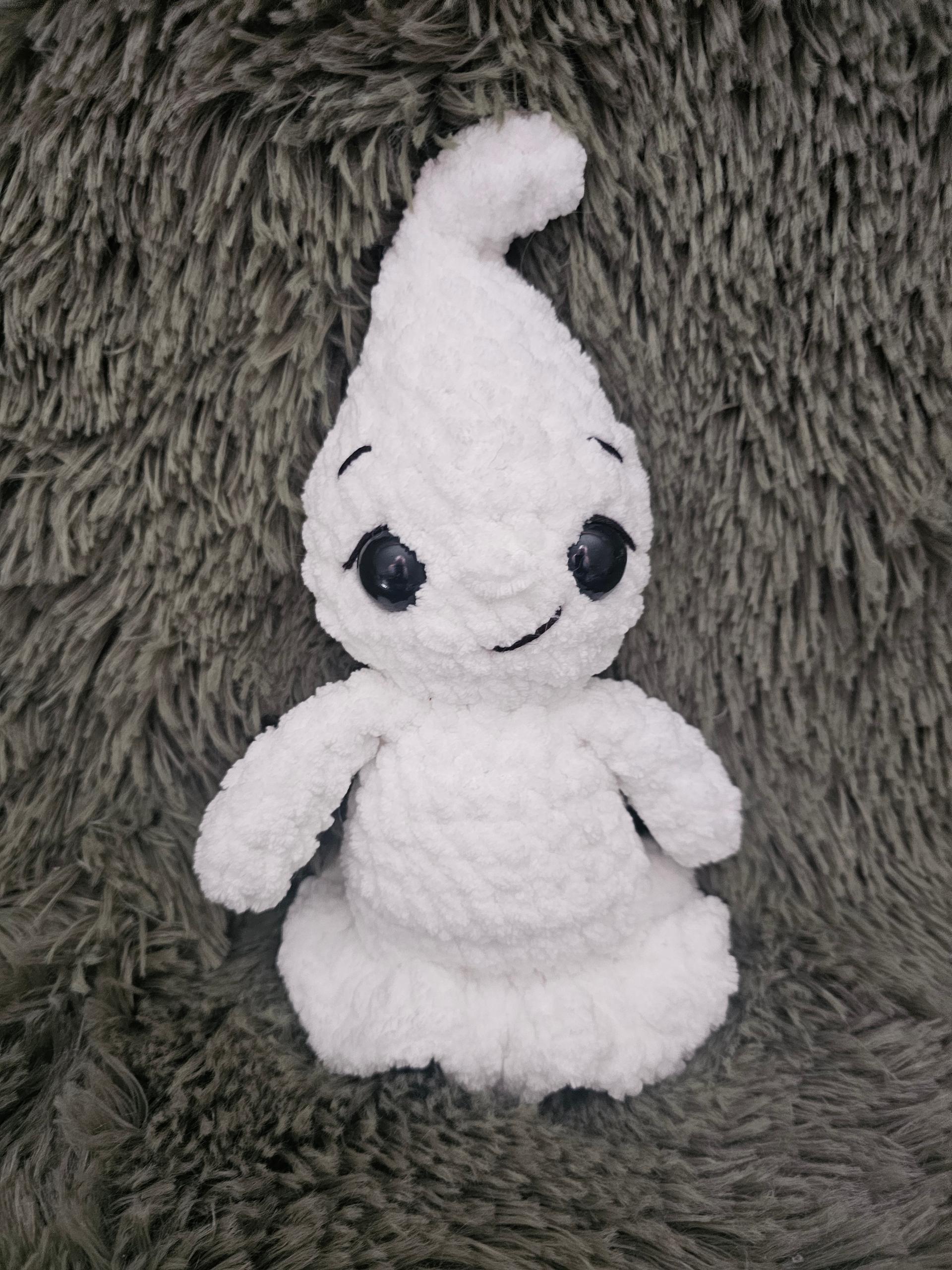 itty belly eek the ghost- crochet pattern, Halloween amigurumi, no sew, ghost crochet pattern thumbnail 4