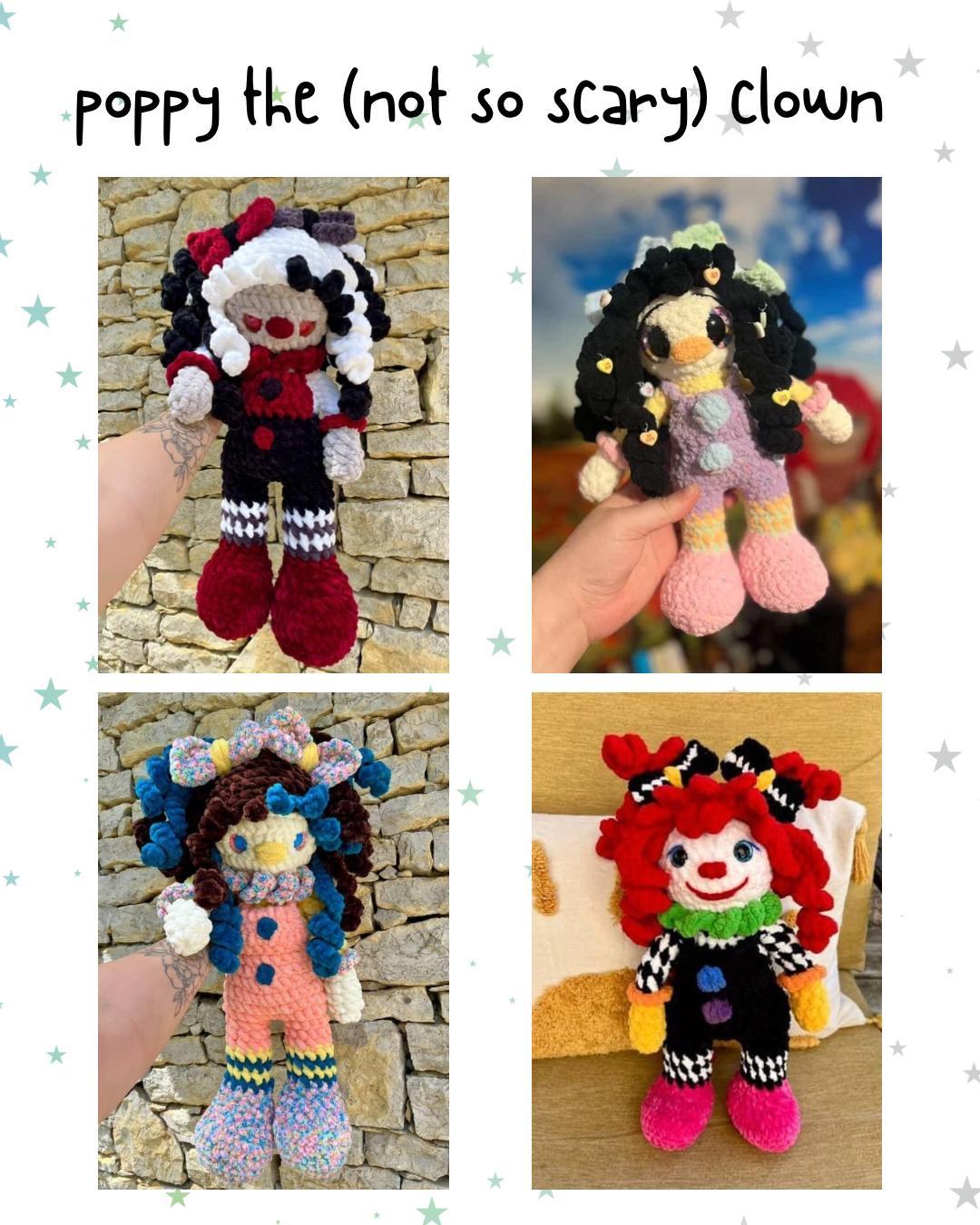 poppy the clown | crochet clown pattern, amigurumi clownpattern, Halloween crochet pattern , crochet pattern, amigurumi thumbnail 8