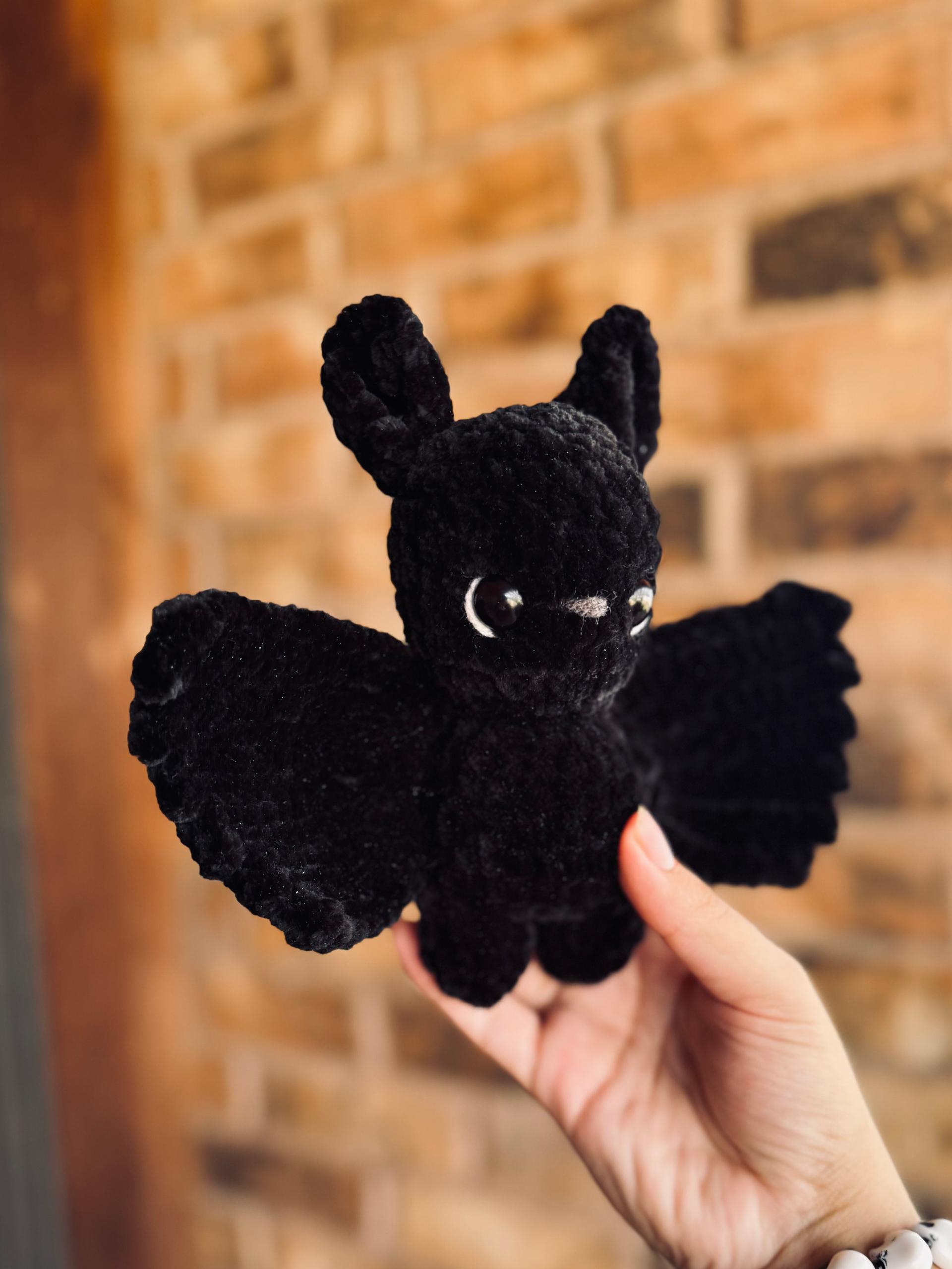 itty belly echo the bat- crochet pattern, Halloween amigurumi, low sew, bat crochet pattern thumbnail 4