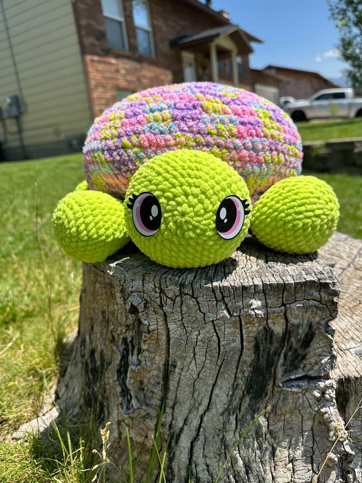 sequoia the turtle- jumbo turtle crochet pattern, turtle crochet pattern, no sew, tortoise crochet pattern, amigurumi pa thumbnail 5
