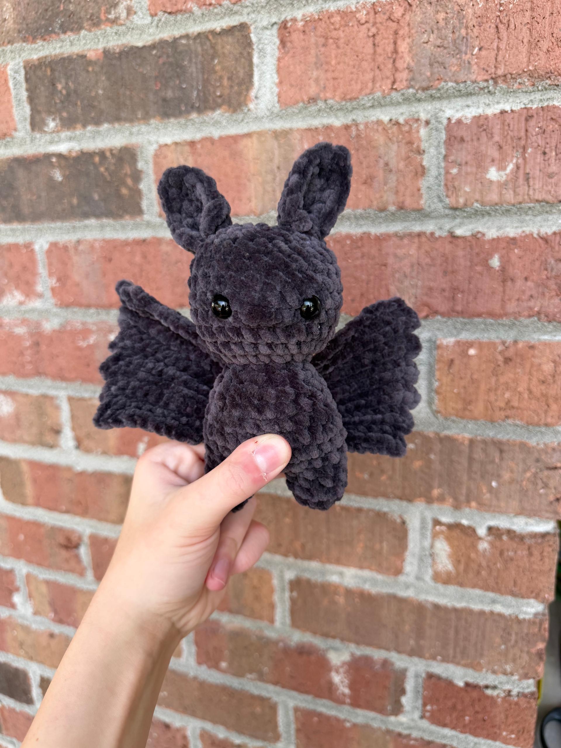 itty belly echo the bat- crochet pattern, Halloween amigurumi, low sew, bat crochet pattern thumbnail 9