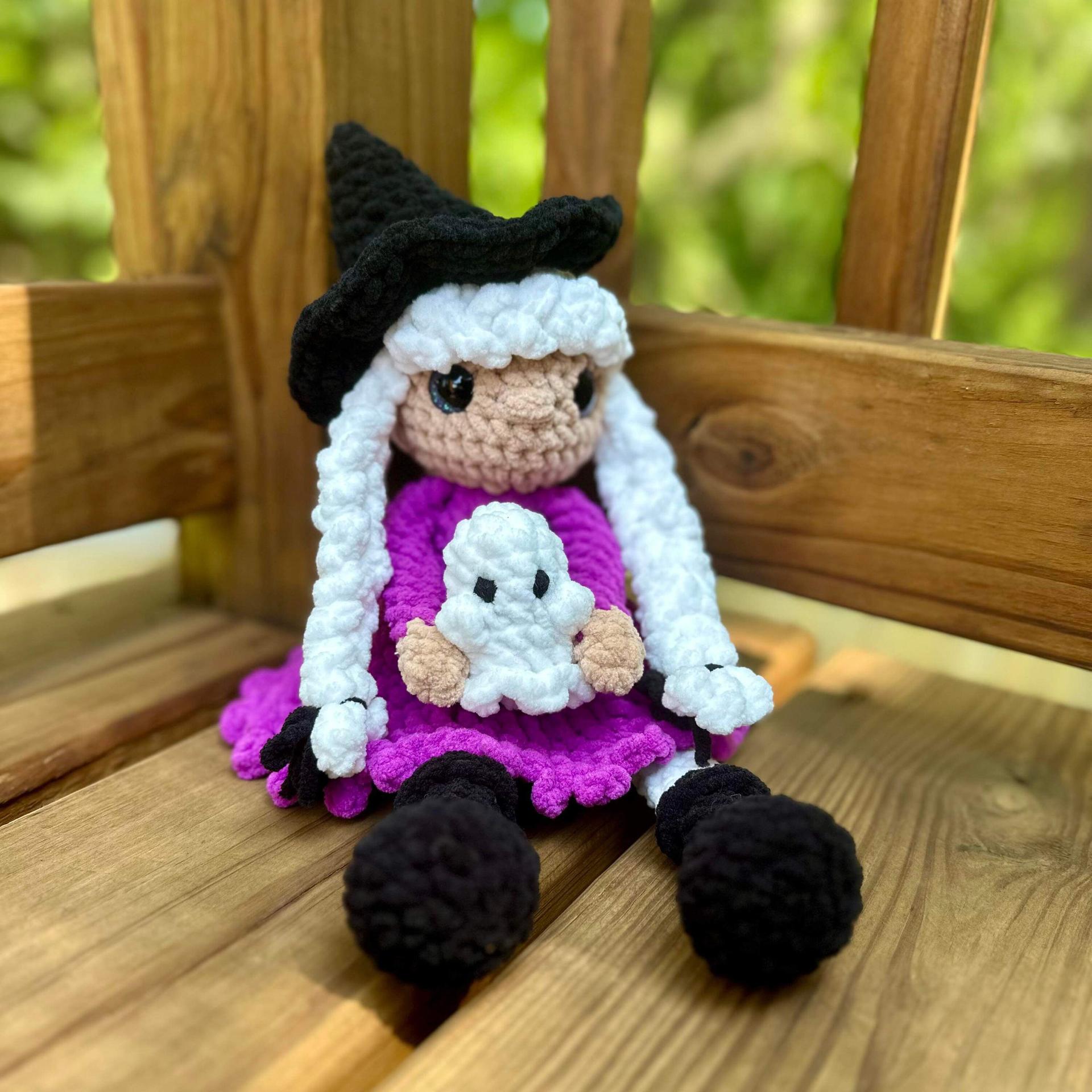 Willow witch pattern- Halloween crochet, Halloween amigurumi, witch amigurumi, witch doll crochet, Halloween doll croch thumbnail 7