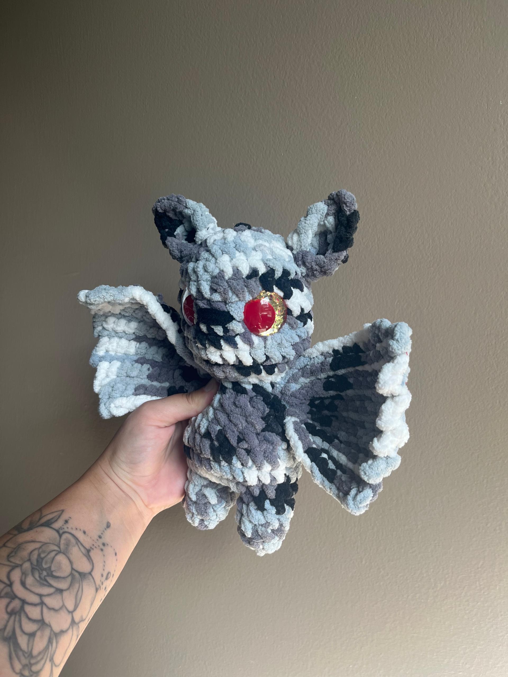 itty belly echo the bat- crochet pattern, Halloween amigurumi, low sew, bat crochet pattern thumbnail 7