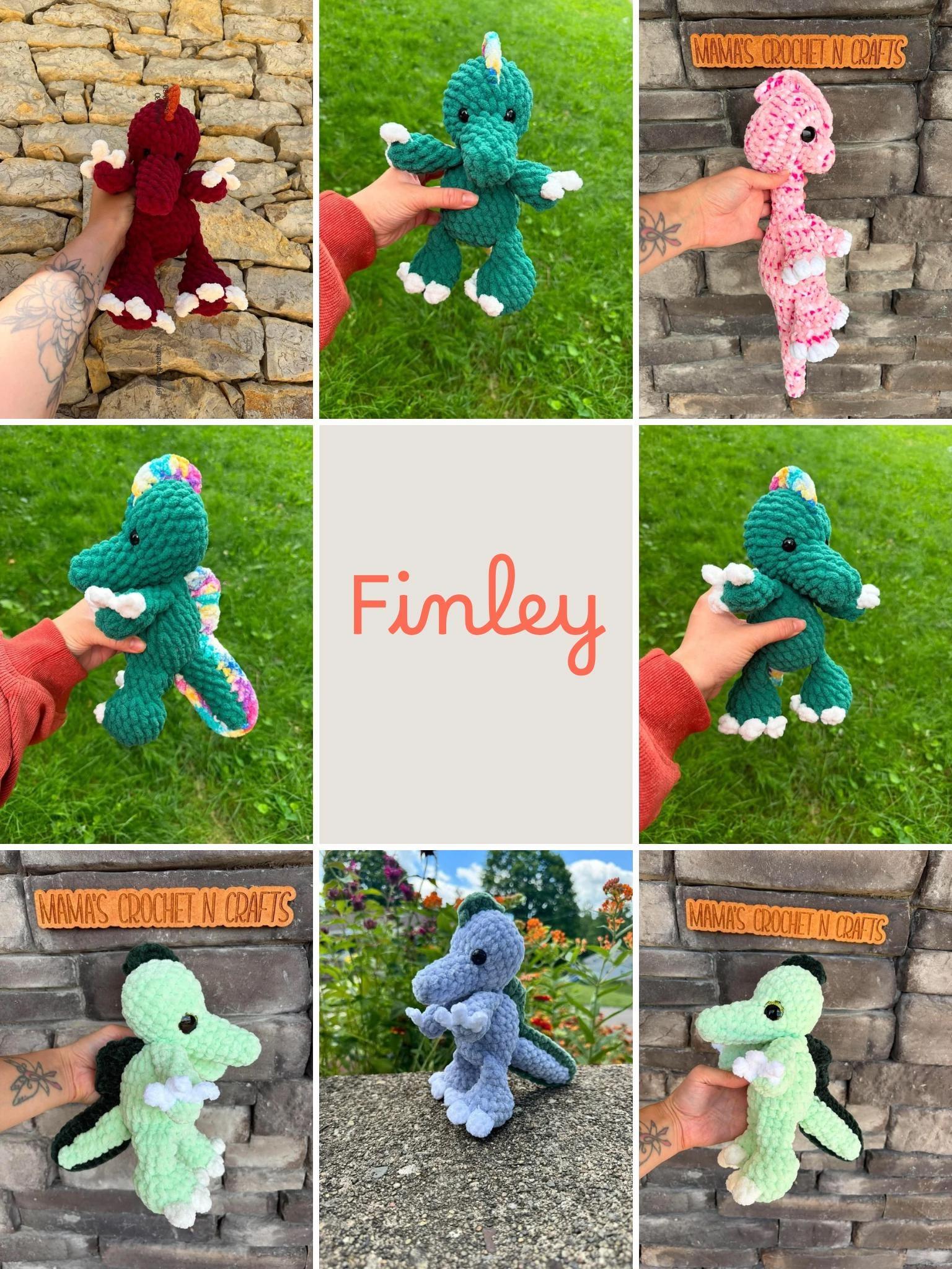 finley the spinosaurus | amigurumi dinosaur, low sew, crochet pattern, dinosaur, PDF thumbnail 4