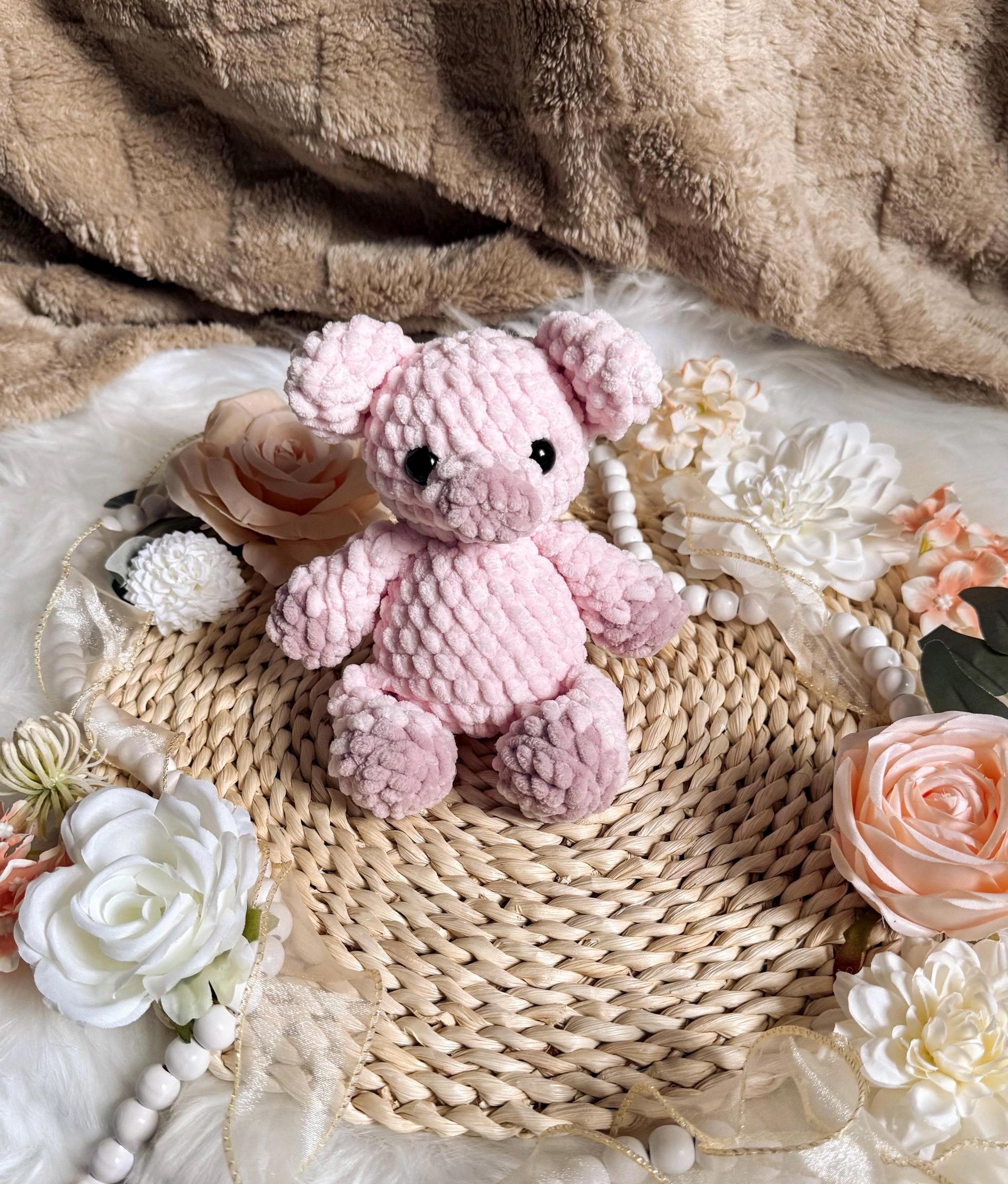 paisley the pig | amigurumi pig pattern, low sew, crochet pattern, spring crochet, crochet pig, crochet farm, crochet chunky yarn pattern thumbnail 3