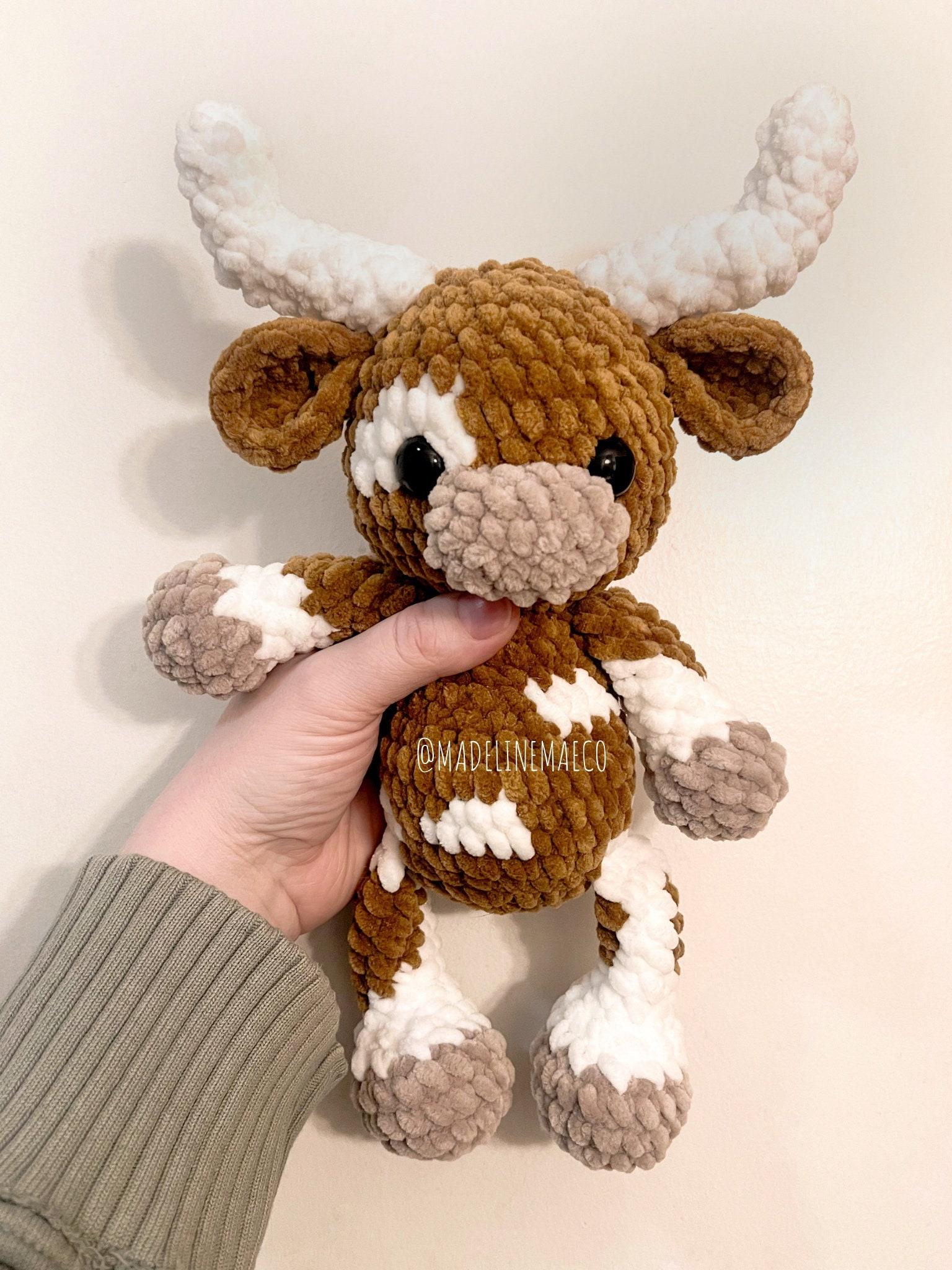 Longhorn crochet pattern- Longhorn cow pattern, amigurumi longhorn cow, Texas Longhorn crochet pattern