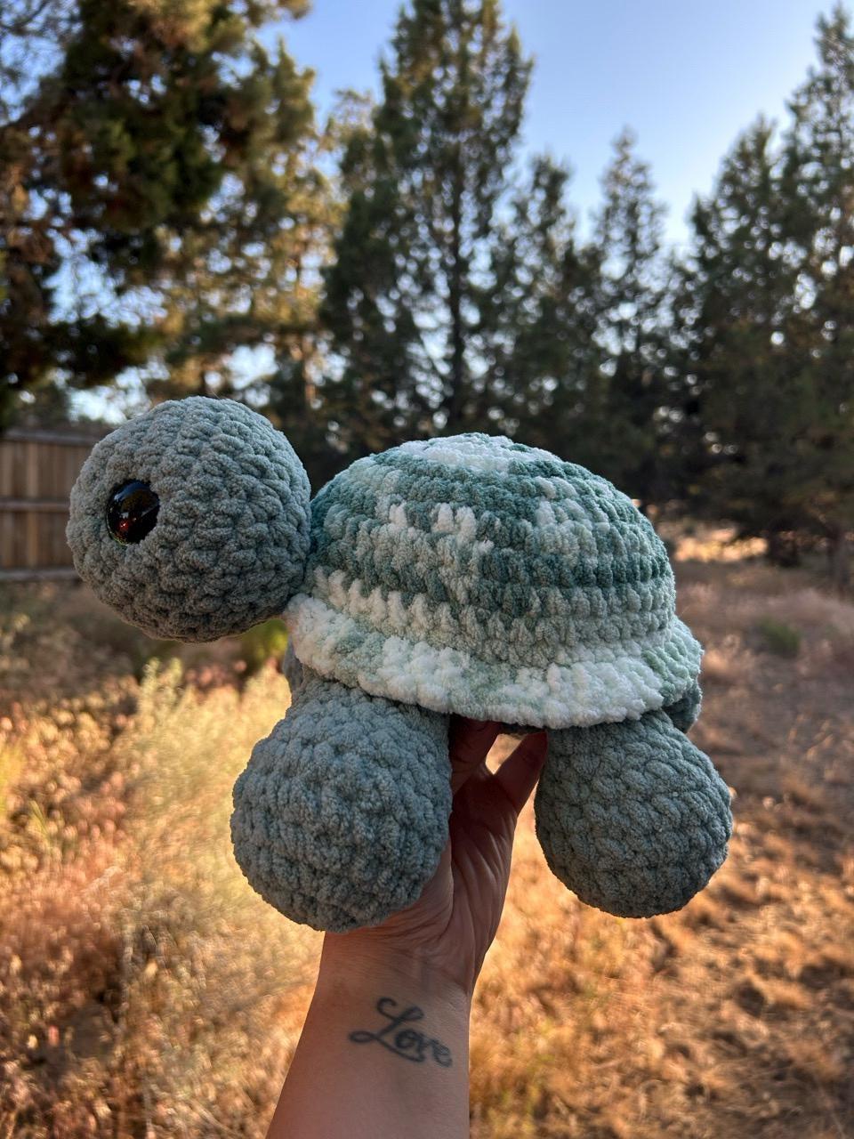 fern the turtle- no sew, turtle crochet pattern, tortoise crochet pattern, amigurumi, turtle pattern, land turtle crochet pattern, crochet thumbnail 5