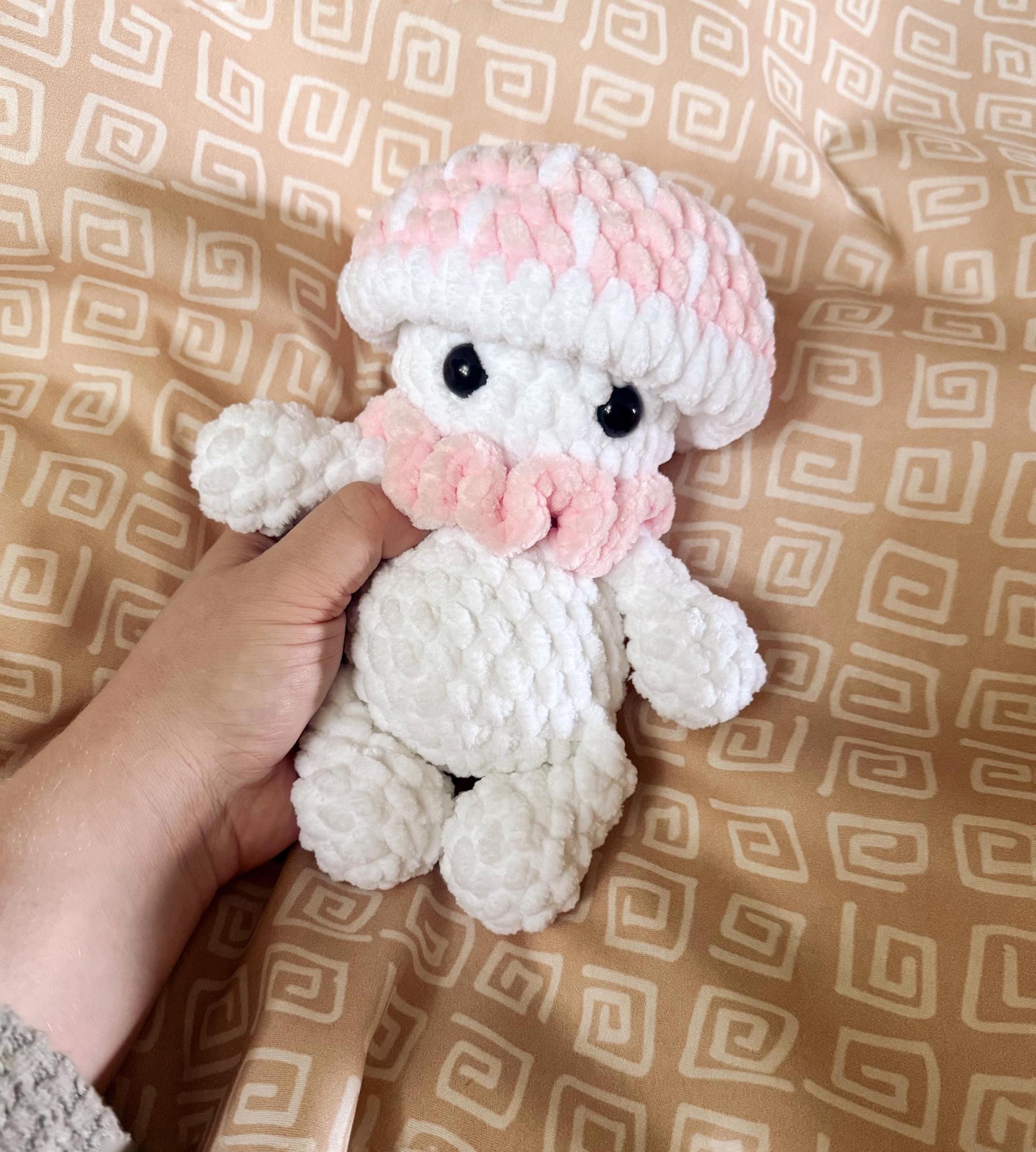 magnolia the mushroom | crochet mushroom pattern, low sew, crochet pattern, cottagecore, boho, crochet chunky yarn pattern, plush crochet thumbnail 5