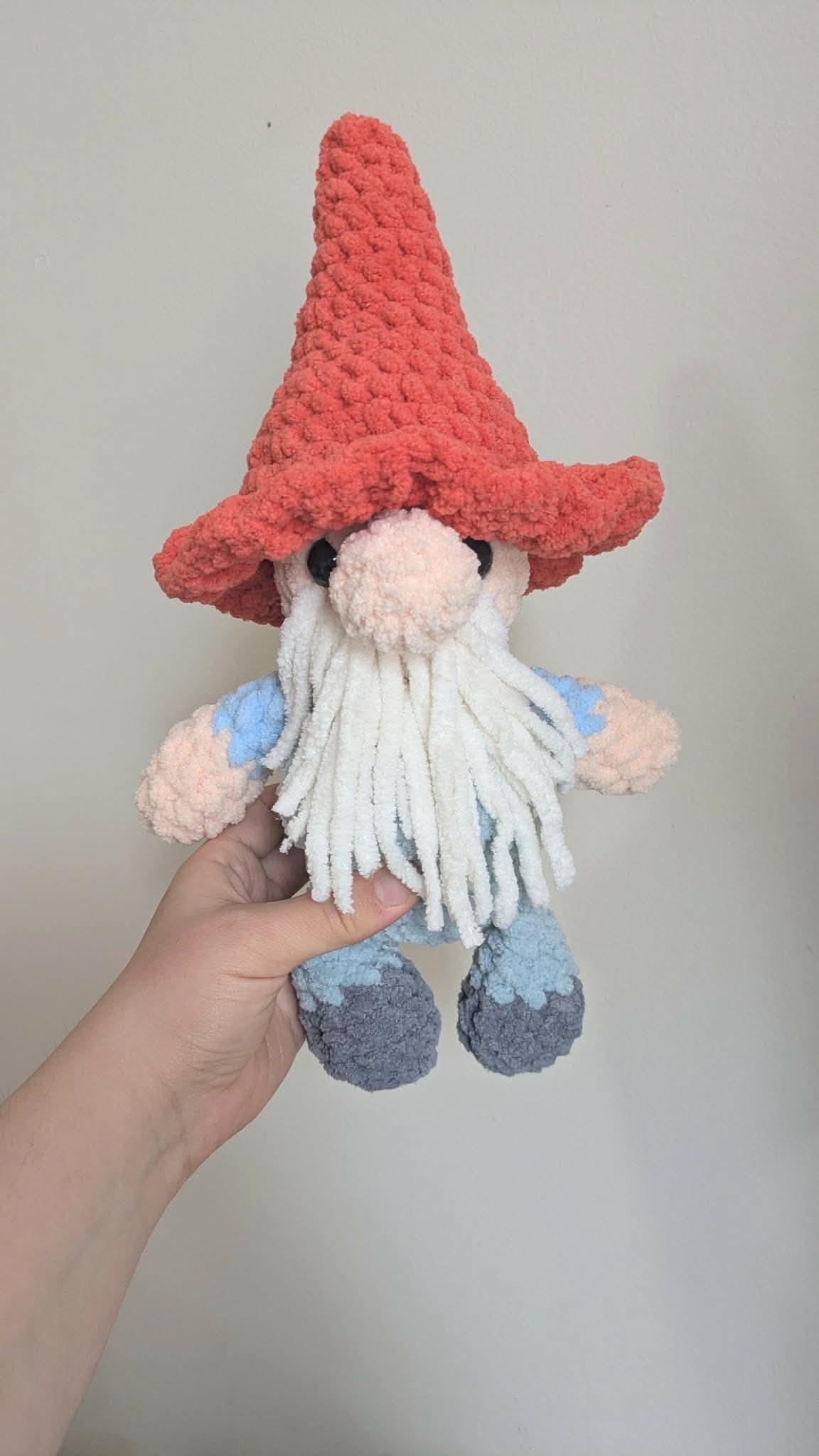 pip the gnome | crochet gnome pattern, low sew, crochet pattern, cottagecore, crochet chunky yarn pattern, plush crochet, amigurumi gnome thumbnail 9