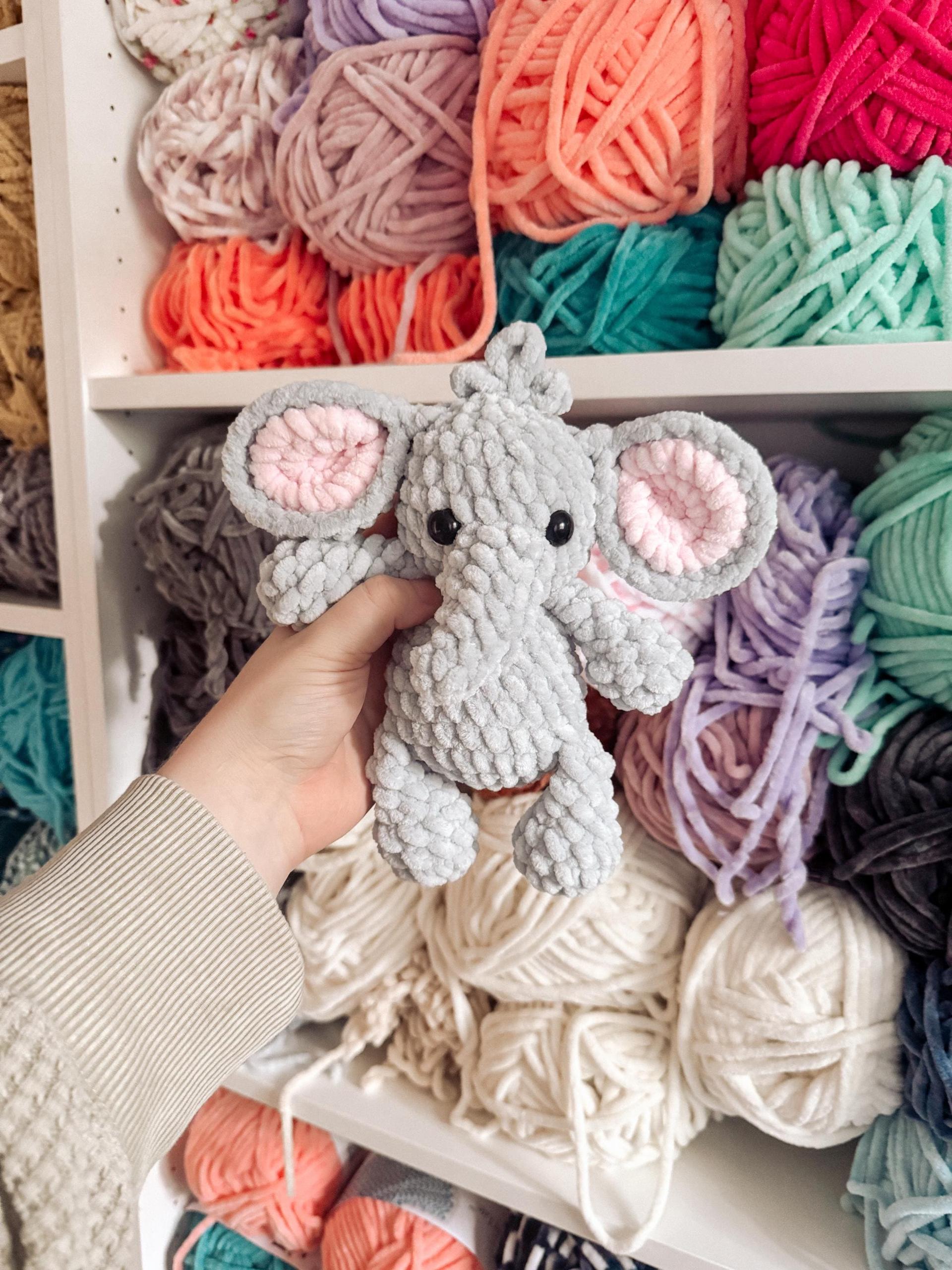 ivory the elephant | amigurumi elephant pattern, low sew, crochet pattern, crochet elephant, safari, crochet safari pattern, pattern, pdf