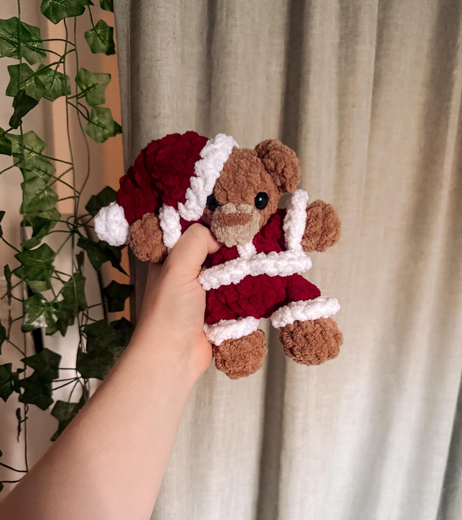 Crochet santa bear pattern- crochet pattern, Christmas pattern, amigurumi pattern, crochet pattern, santa thumbnail 2