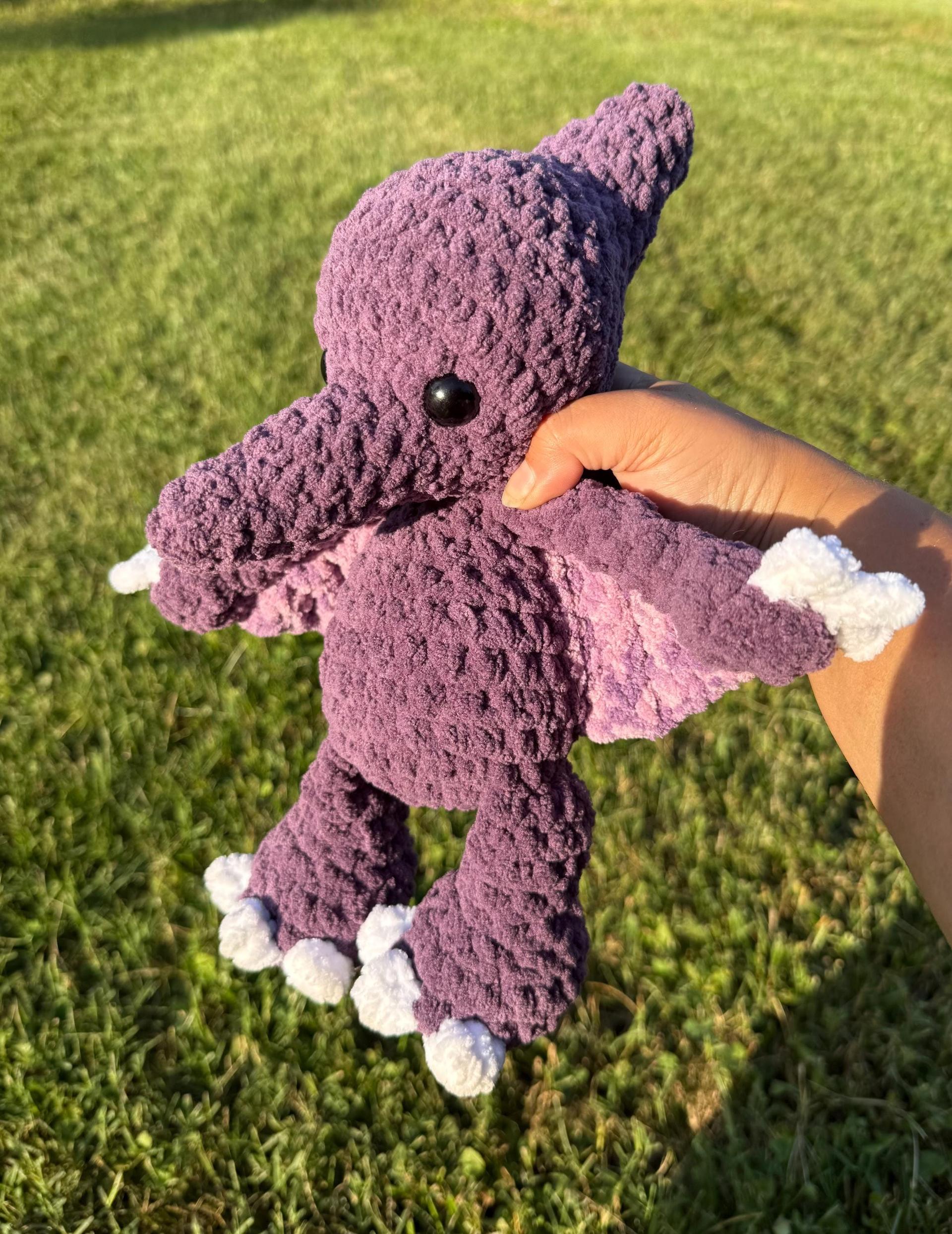 posie the pterodactyl | amigurumi dinosaur, low sew, crochet pattern, dinosaur pattern thumbnail 4